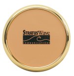 JAFFA® Leather Coaster - 25226 tan brass JAFFA® Leather Coaster - 25226 tan brass
