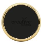 JAFFA® Leather Coaster - 25226 black brass image JAFFA® Leather Coaster - 25226 black brass image