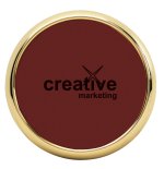 JAFFA® Leather Coaster - 25226 burgundy brass JAFFA® Leather Coaster - 25226 burgundy brass