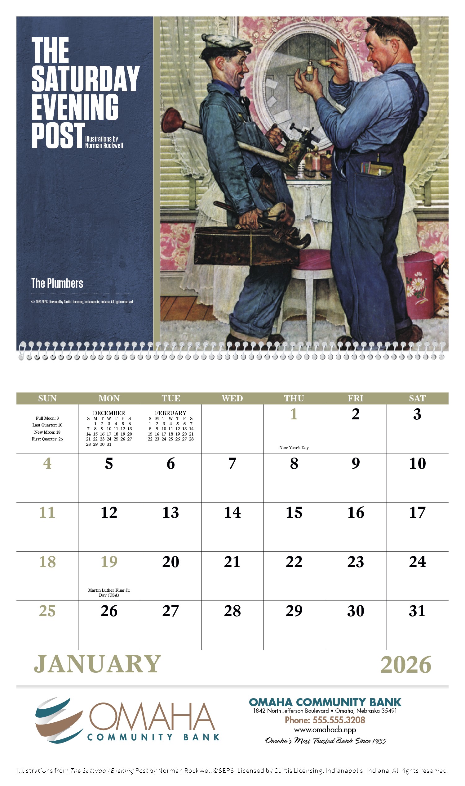 Good Value™ The Saturday Evening Post Illustrations by Norman Rockwell ? Spiral Calendar 2