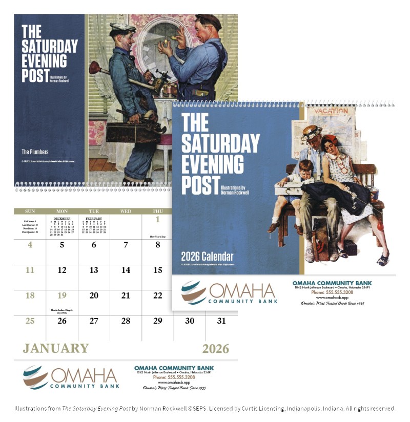 Good Value™ The Saturday Evening Post Illustrations by Norman Rockwell ? Spiral Calendar 2 Good Value™ The Saturday Evening Post Illustrations by Norman Rockwell ? Spiral Calendar 2