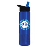 24 Oz. Wave Transparent Bottle w/Handle Straw Lid 1 24 Oz. Wave Transparent Bottle w/Handle Straw Lid 1