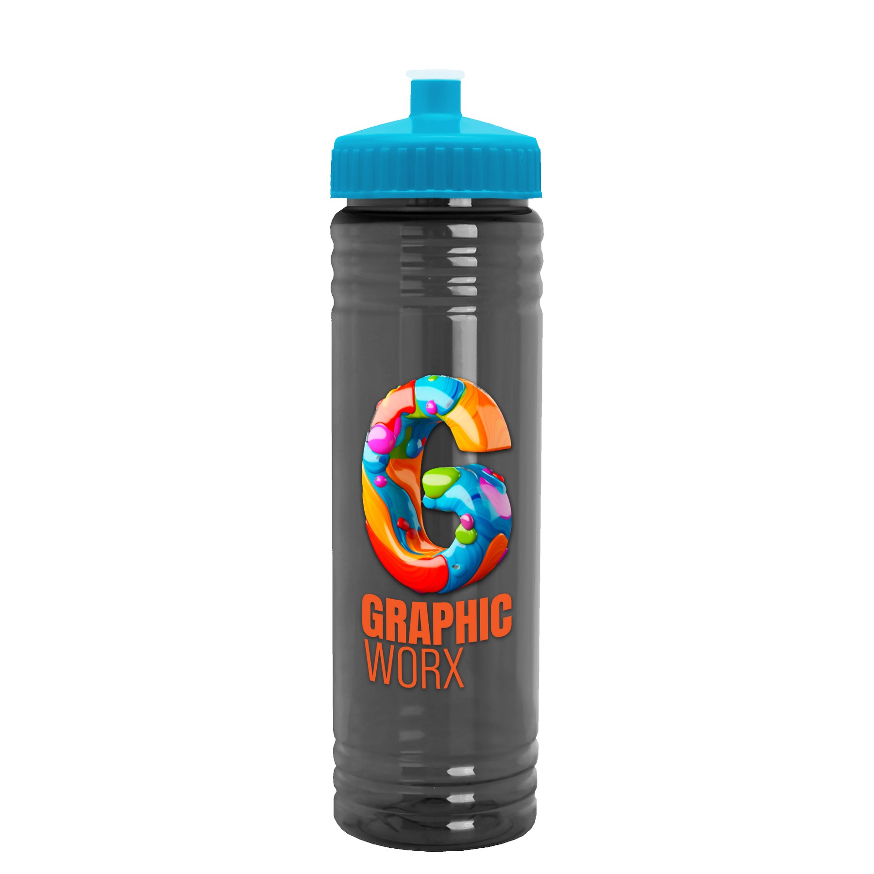 Garyline® Slim Fit RPET Bottle with Push-Pull Lid - 24 oz. 2