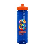 Garyline® Slim Fit RPET Bottle with Push-Pull Lid - 24 oz. - RP24_translucentblue_bottle_orange_lid_full.png Garyline® Slim Fit RPET Bottle with Push-Pull Lid - 24 oz. - RP24_translucentblue_bottle_orange_lid_full.png