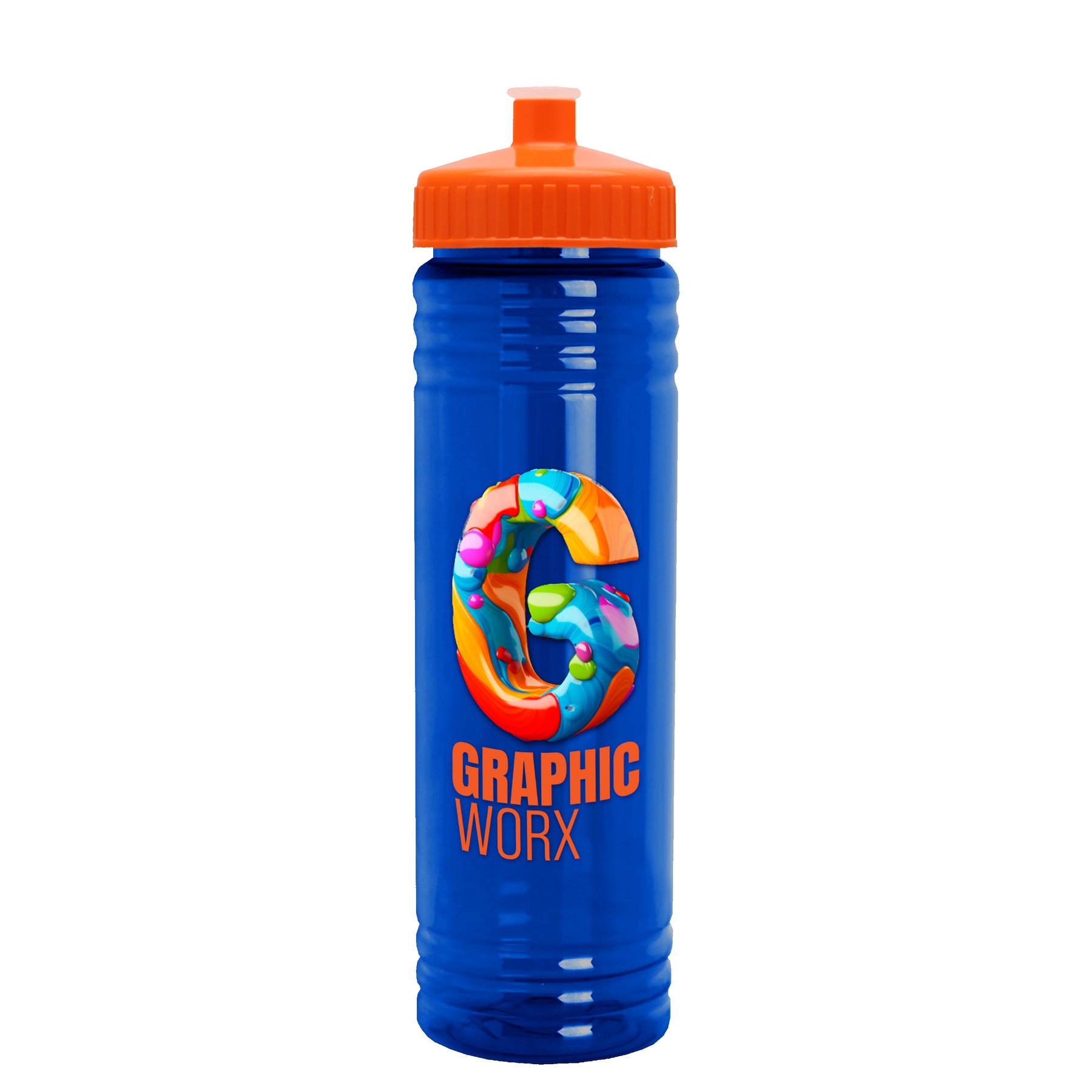 Garyline® Slim Fit RPET Bottle with Push-Pull Lid - 24 oz. 2