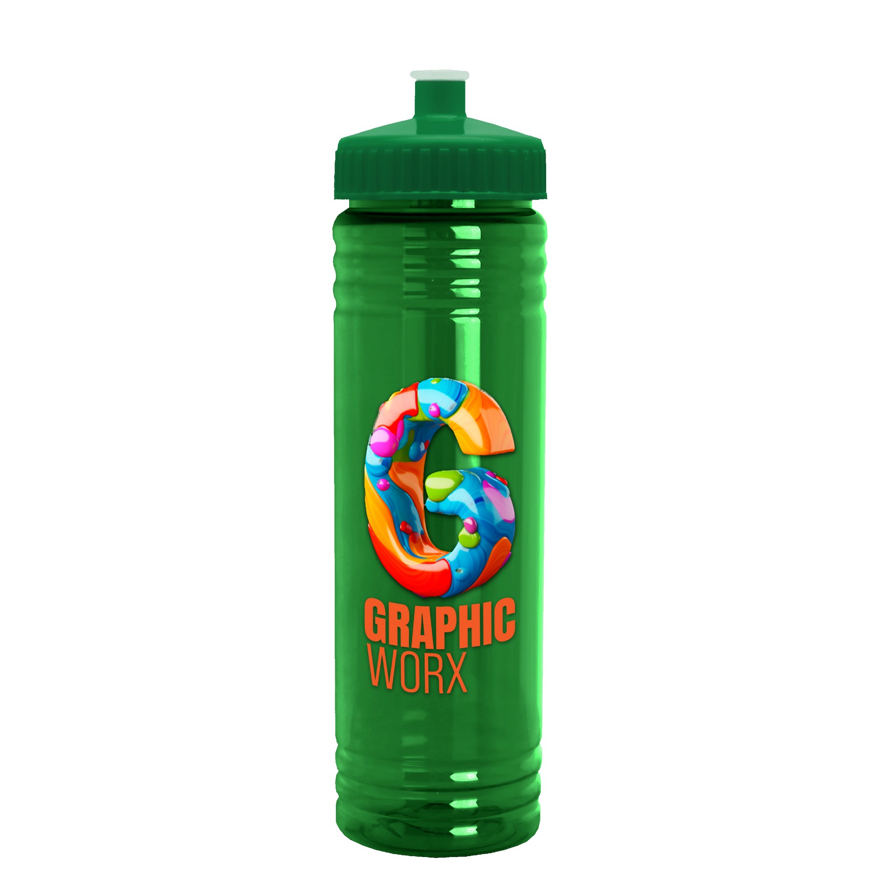 Garyline® Slim Fit RPET Bottle with Push-Pull Lid - 24 oz. 2