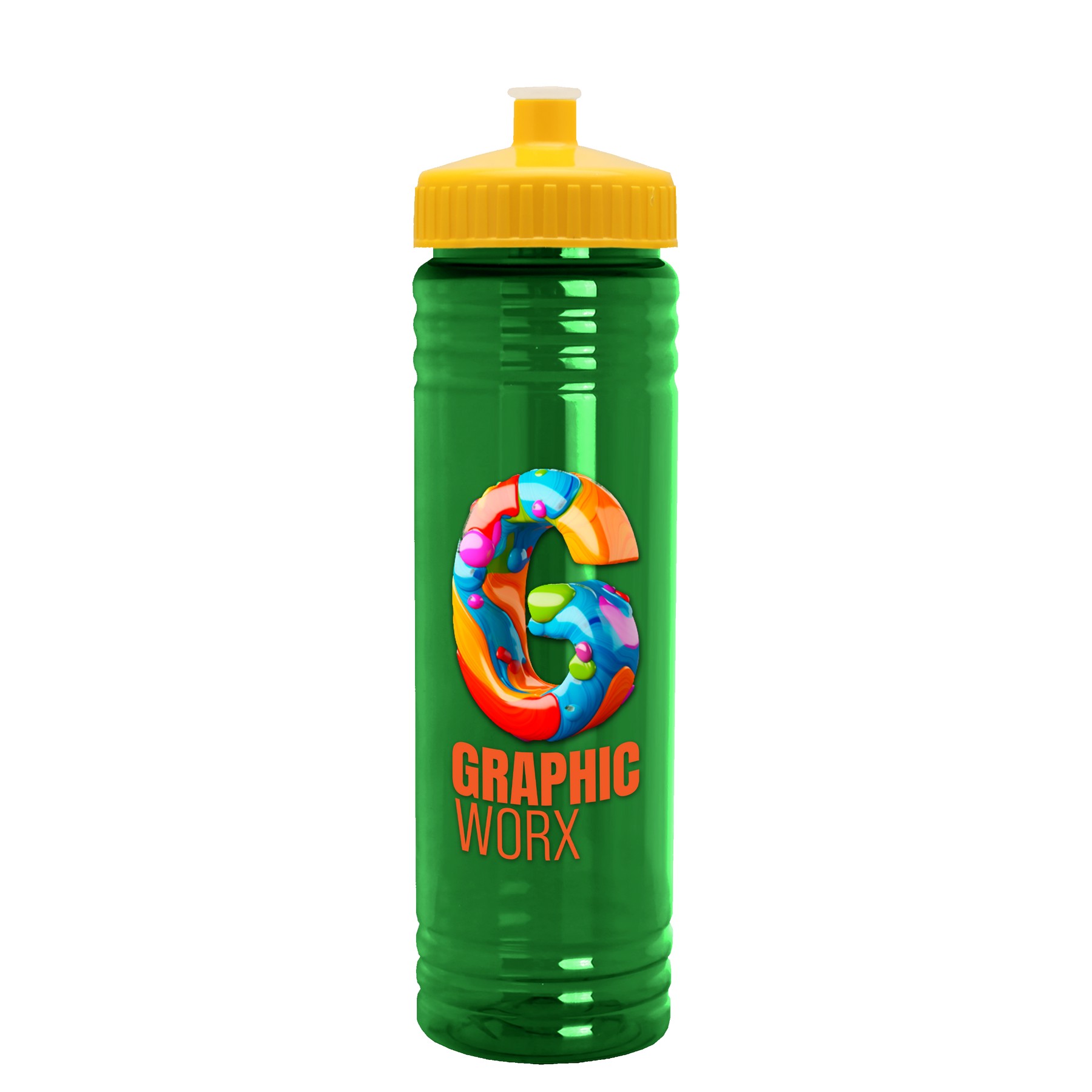 Garyline® Slim Fit RPET Bottle with Push-Pull Lid - 24 oz. 2