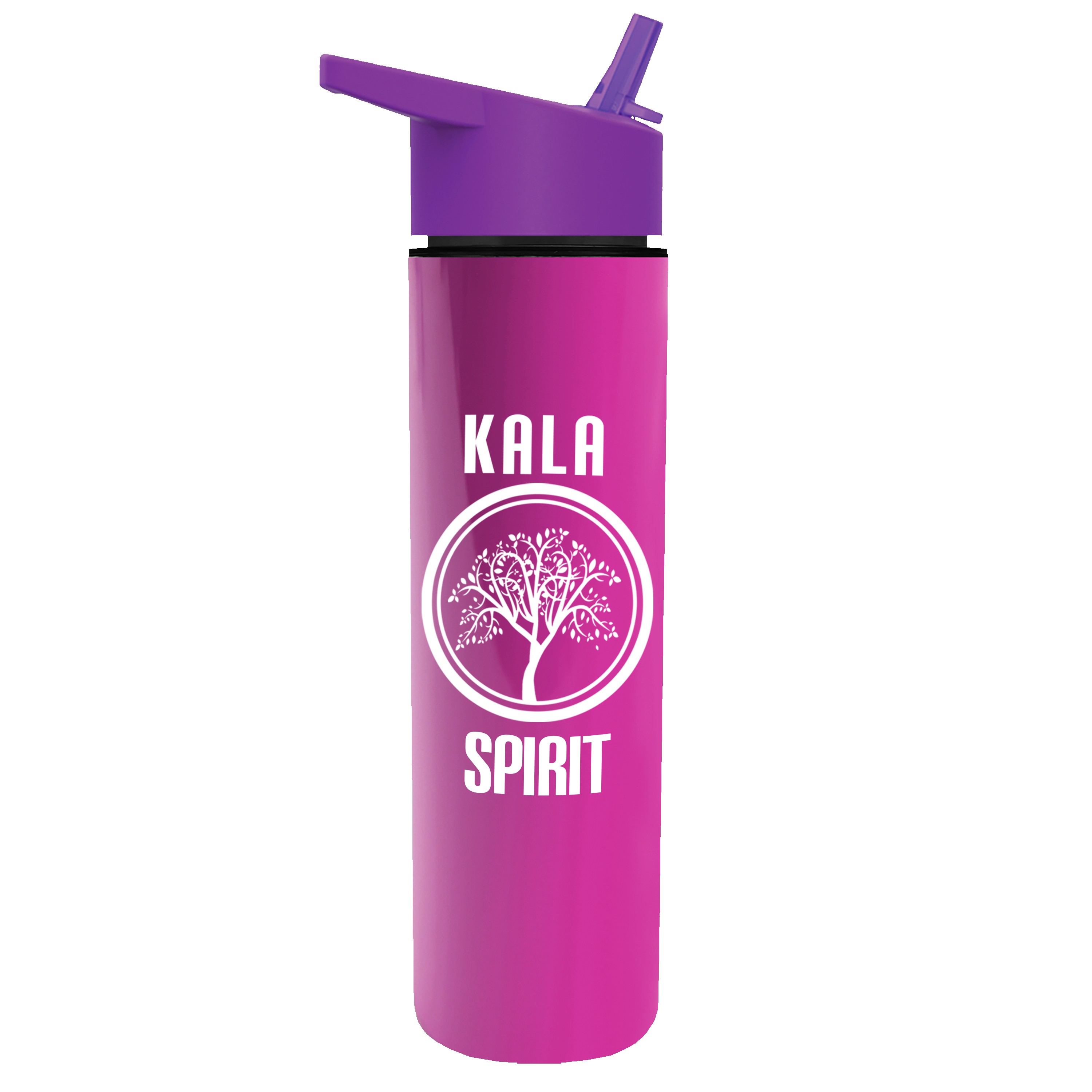Garyline® Slim Double-Wall Insulated Bottle with Flip-Straw Lid - 16 oz. 2