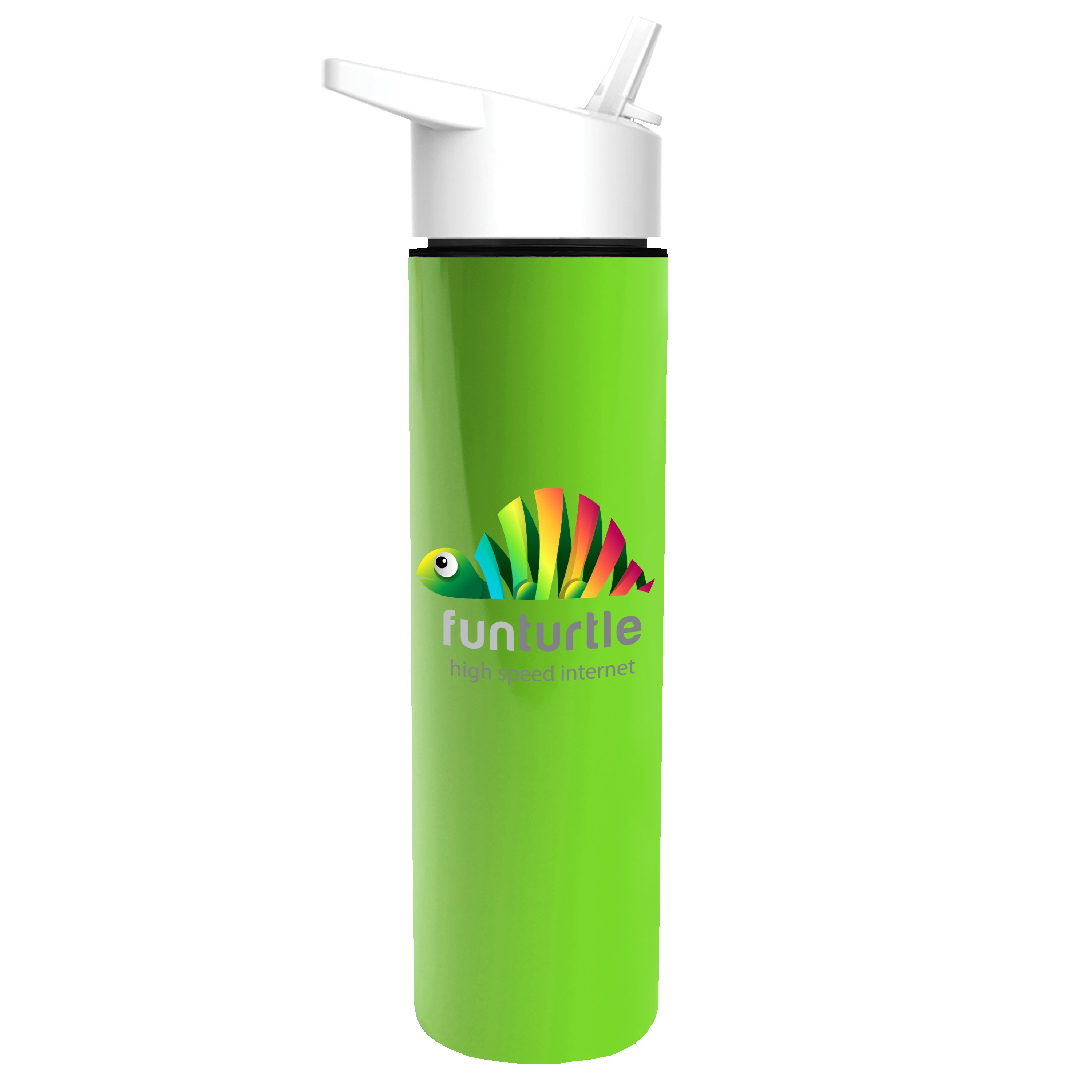 Garyline® Slim Double-Wall Insulated Bottle with Flip-Straw Lid - 16 oz. 2