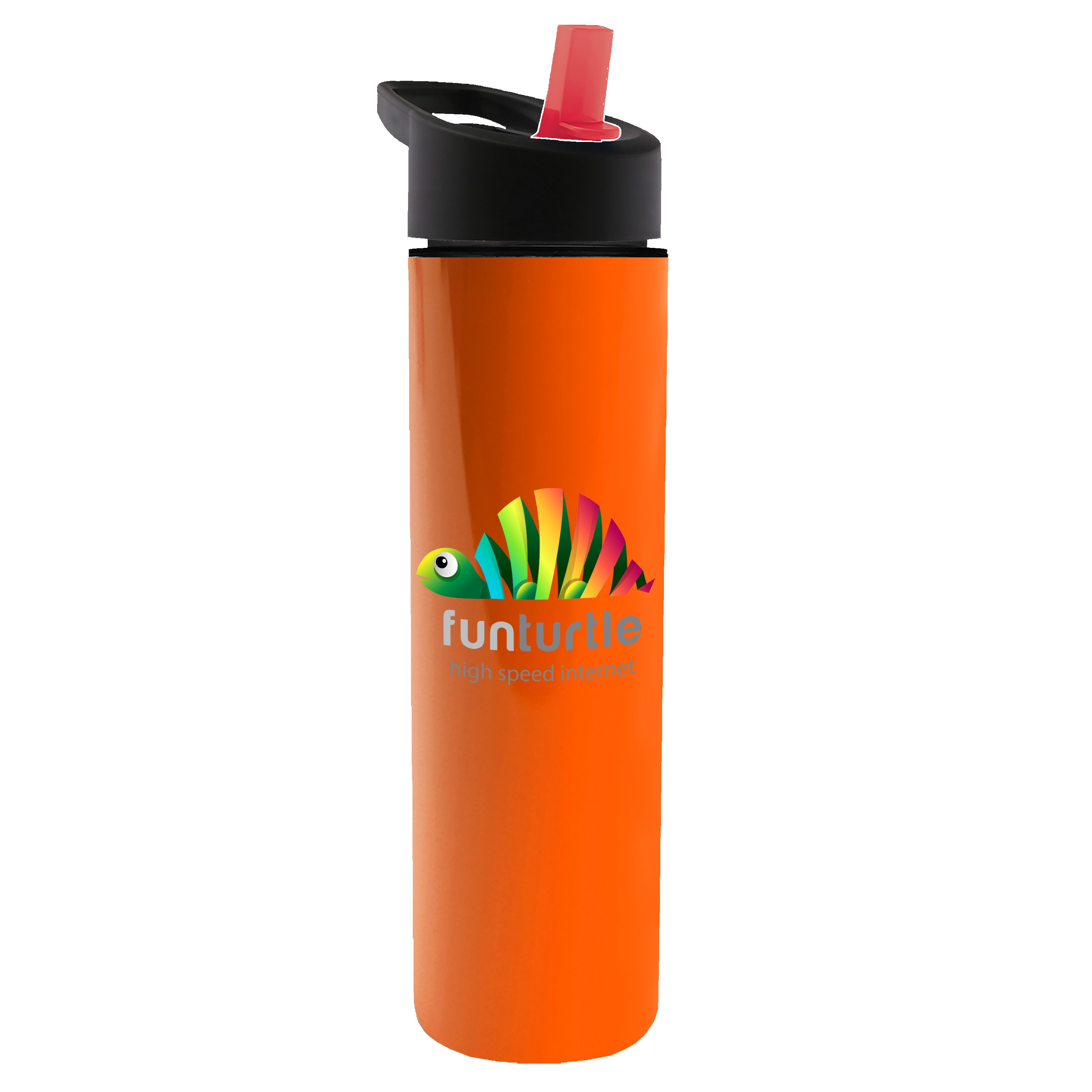 Garyline® Slim Double-Wall Insulated Bottle with Flip-Straw Lid - 16 oz. 2