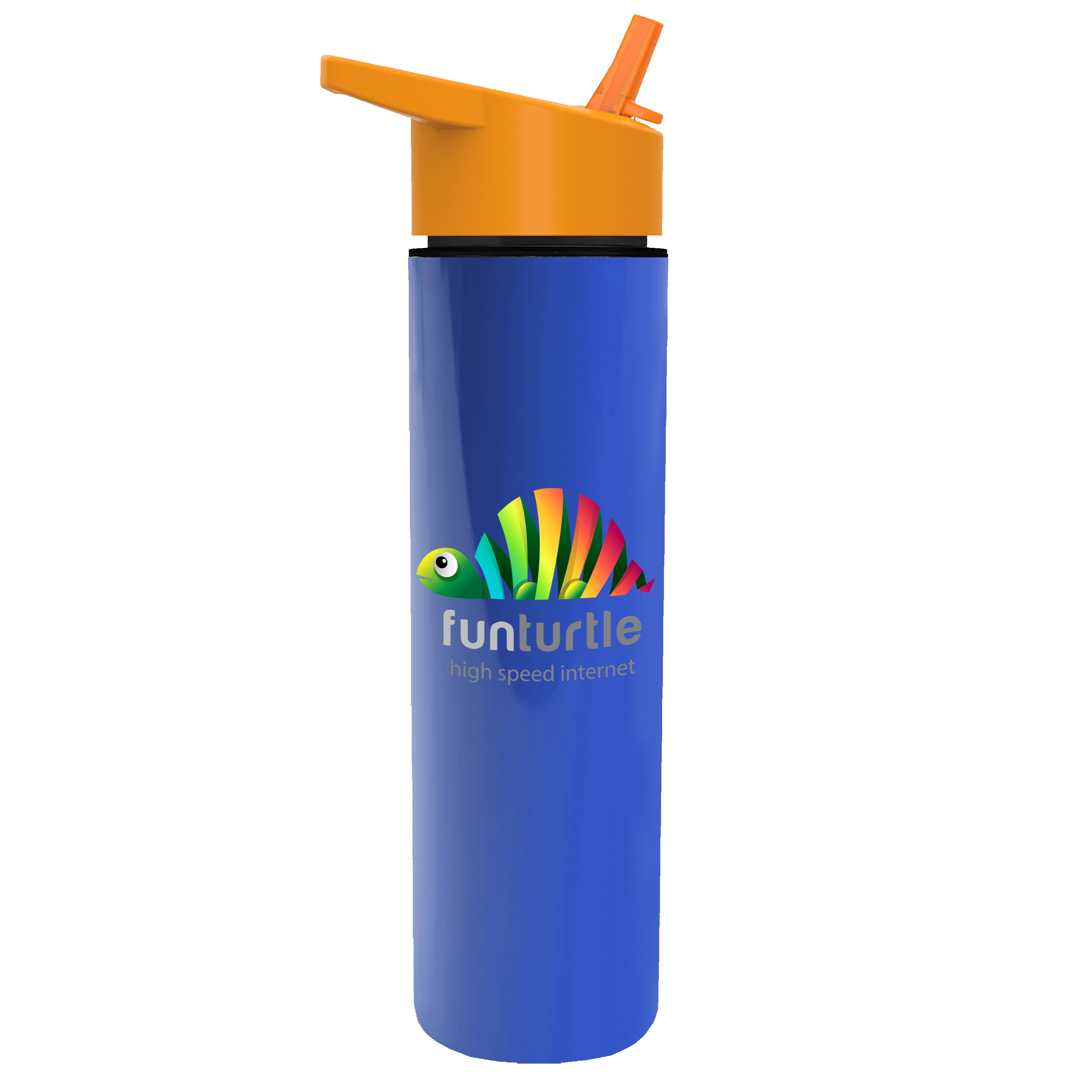 Garyline® Slim Double-Wall Insulated Bottle with Flip-Straw Lid - 16 oz. 2