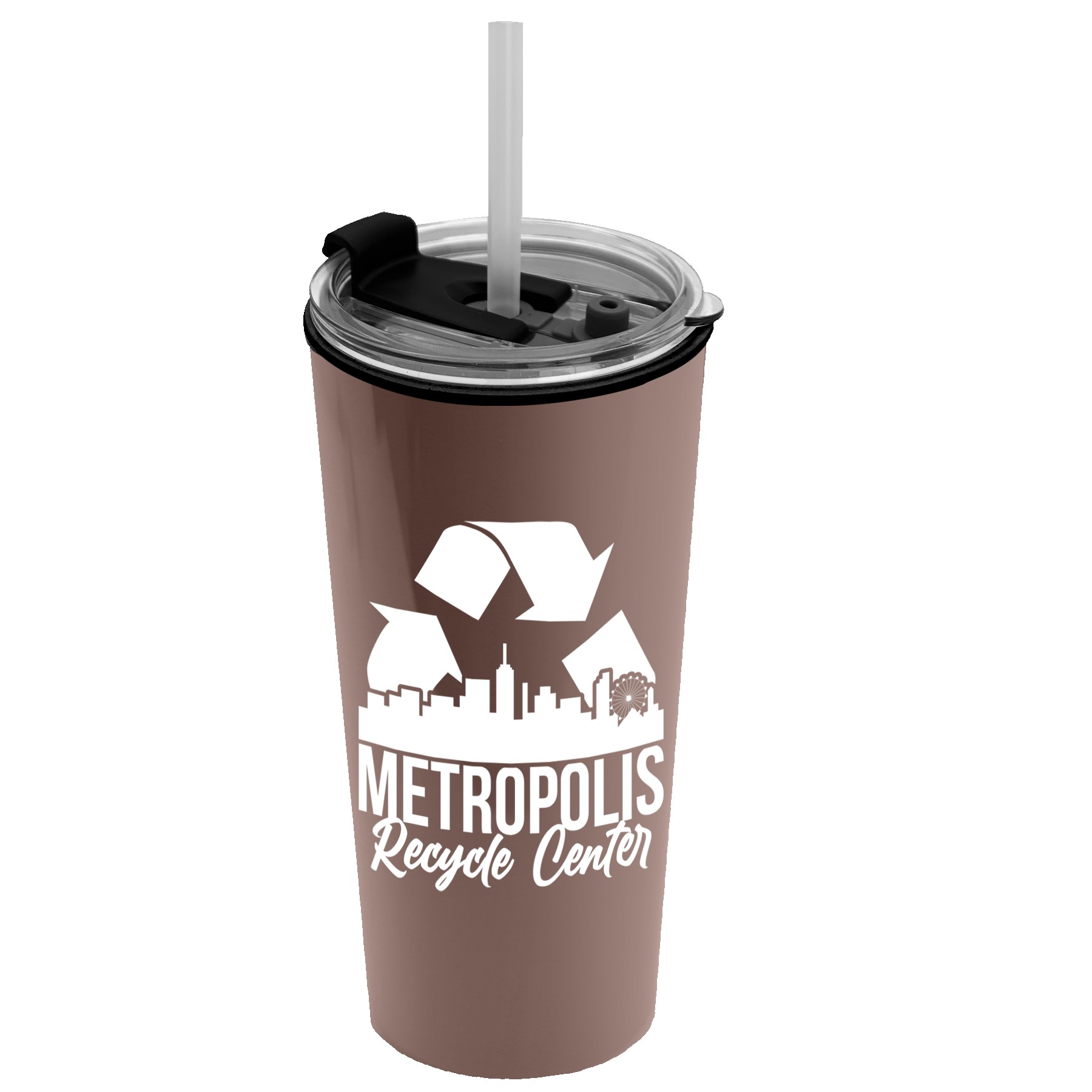 Garyline® Roadmaster Travel Tumbler with 2-in-1 Lid with Straw - 18 oz. 2