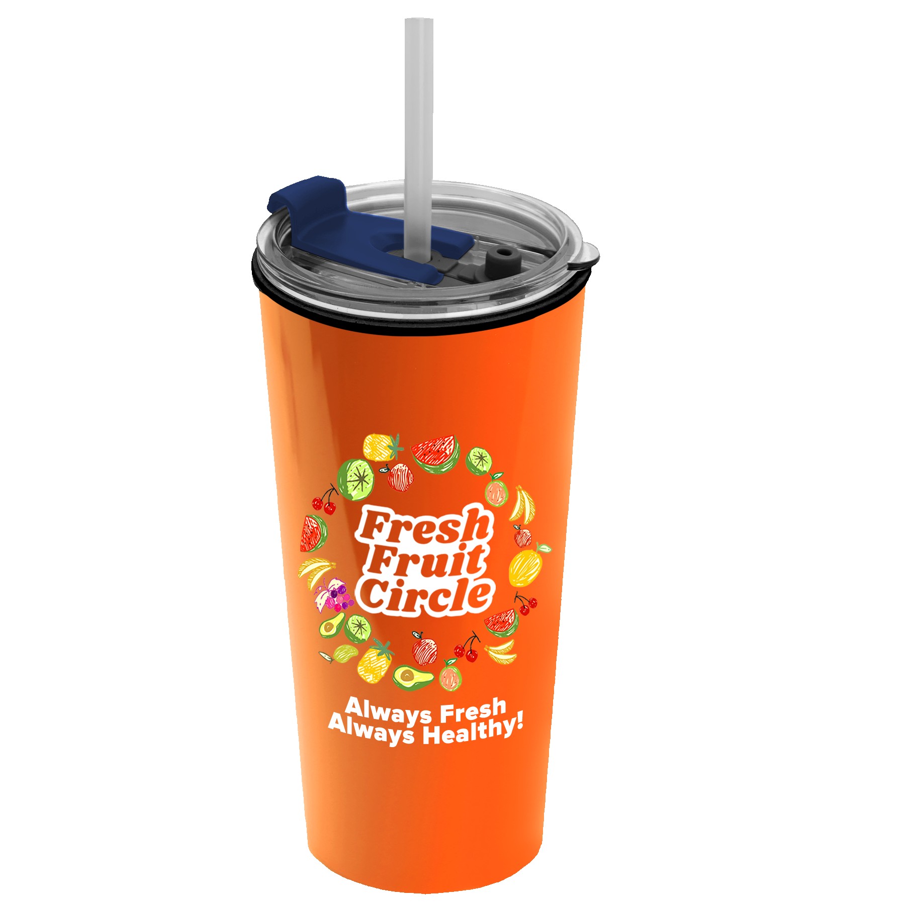 Garyline® Roadmaster Travel Tumbler with 2-in-1 Lid with Straw - 18 oz. 2