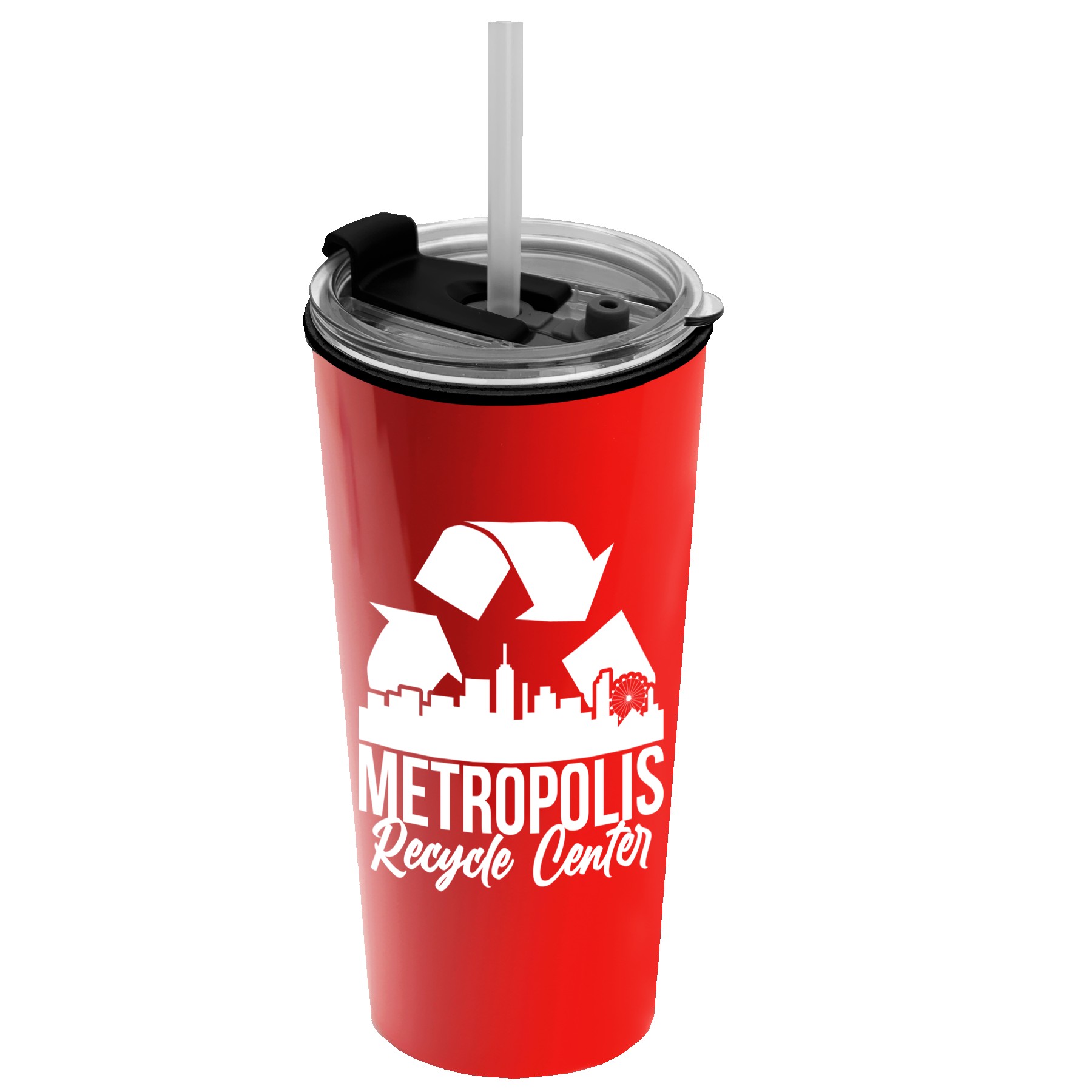 Garyline® Roadmaster Travel Tumbler with 2-in-1 Lid with Straw - 18 oz. 2