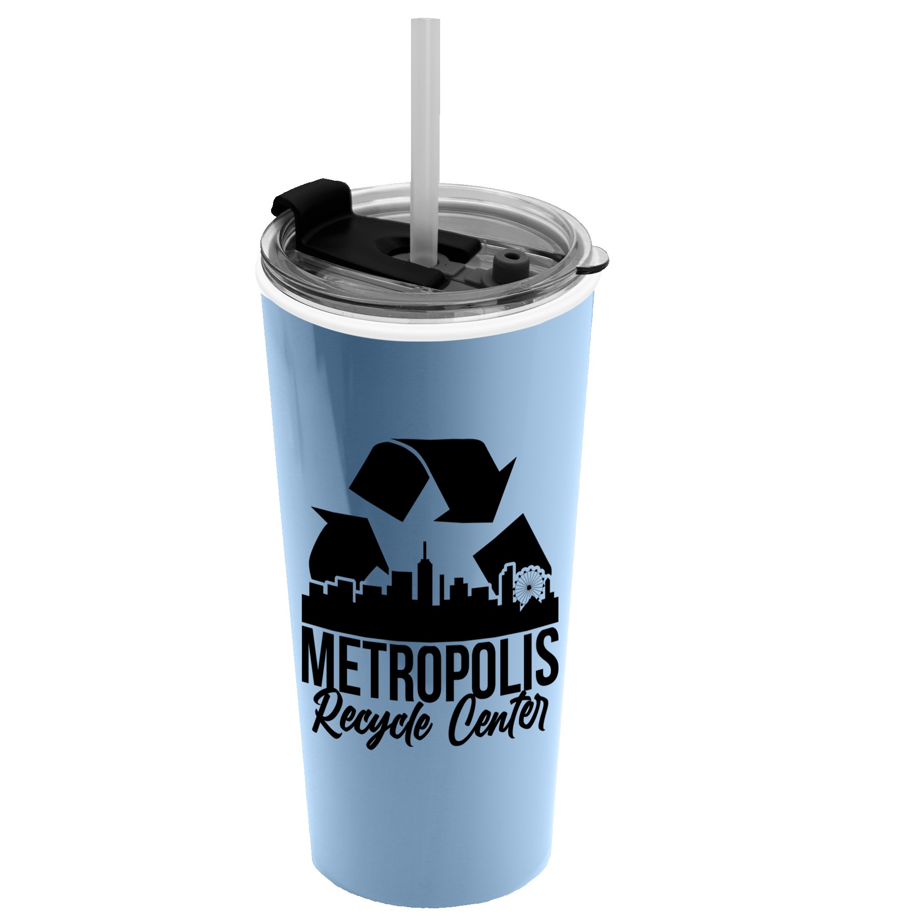 Garyline® Roadmaster Travel Tumbler with 2-in-1 Lid with Straw - 18 oz. 2