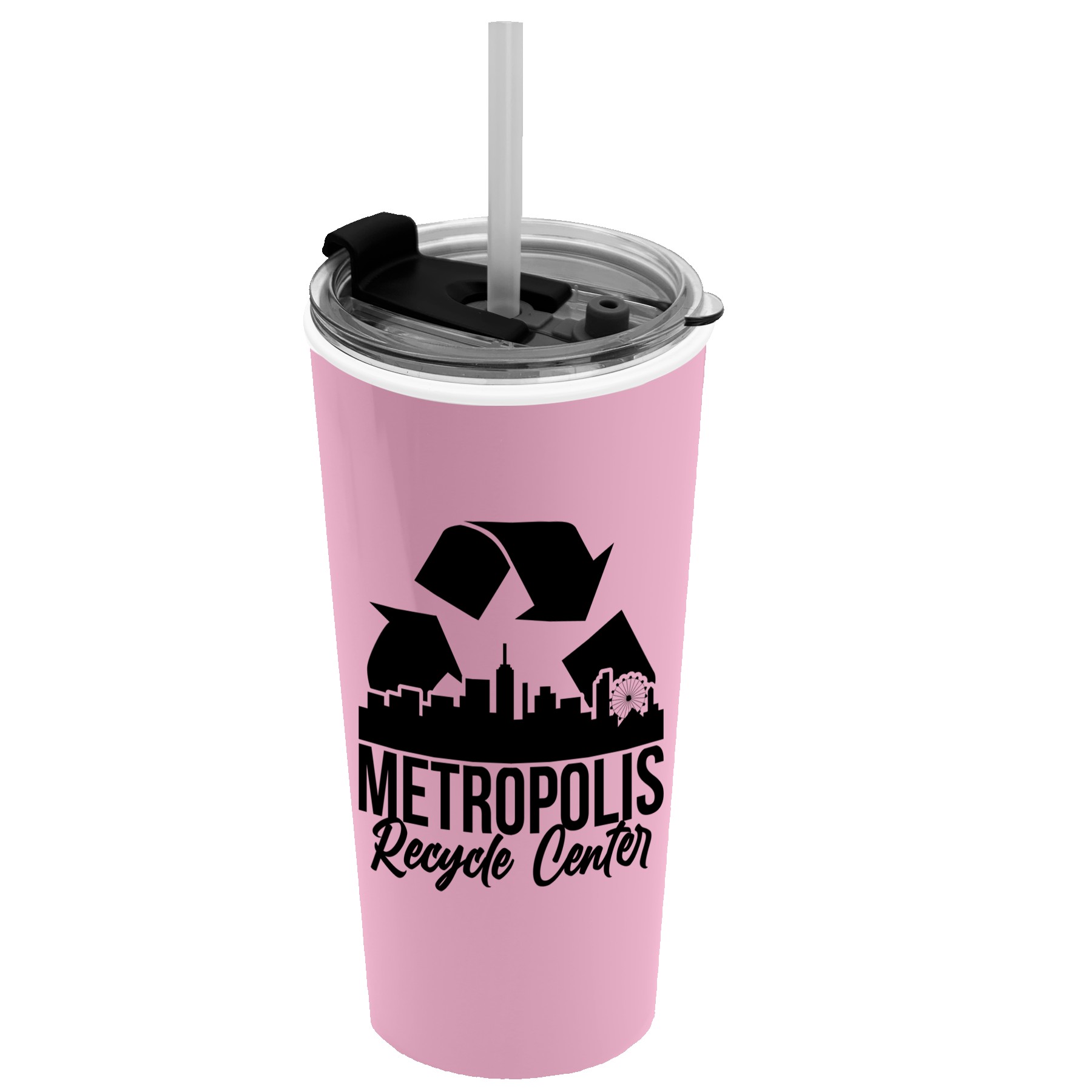 Garyline® Roadmaster Travel Tumbler with 2-in-1 Lid with Straw - 18 oz. 2