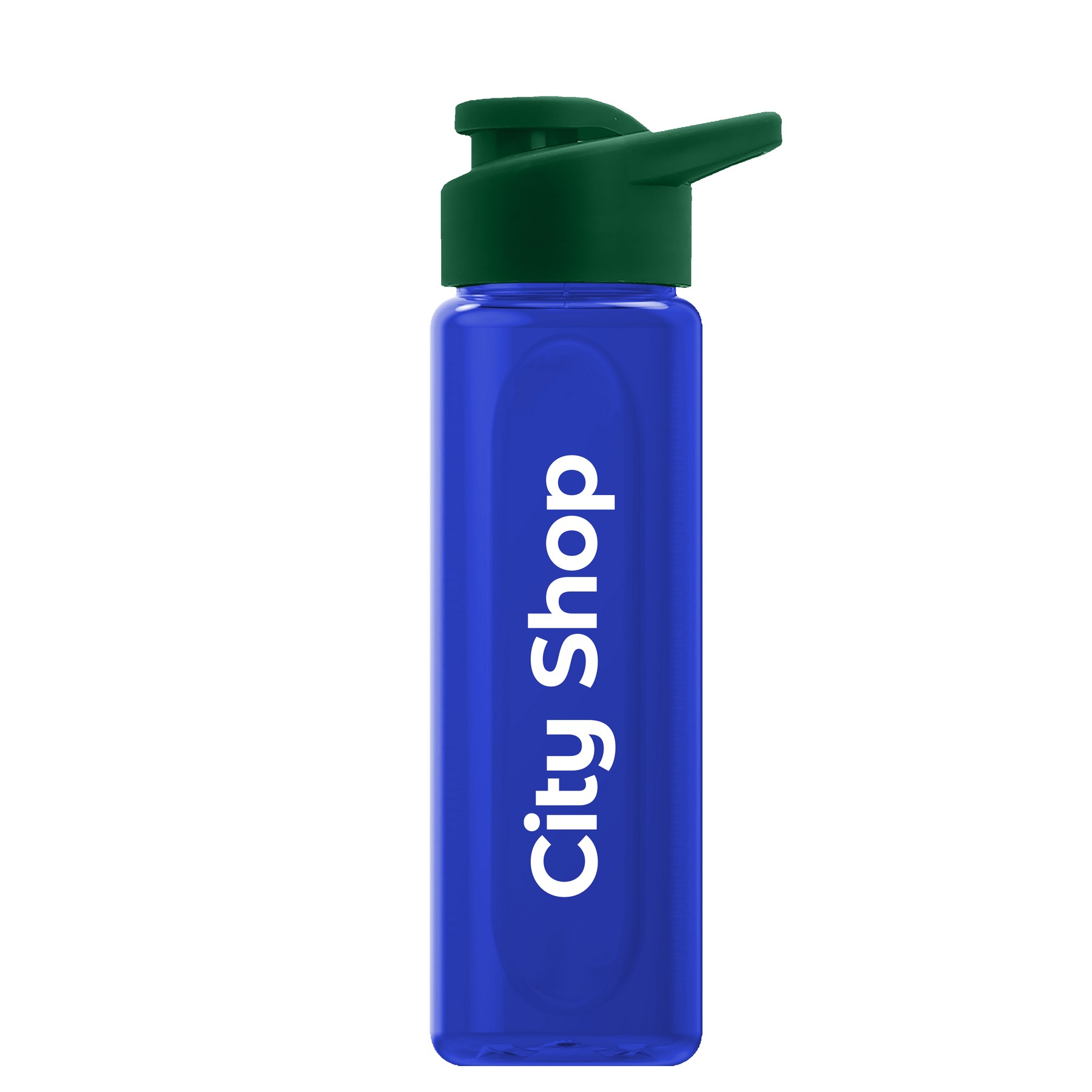 Garyline® Boss Embossed RPET Bottle with Drink-Thru Lid - 26 oz. 2