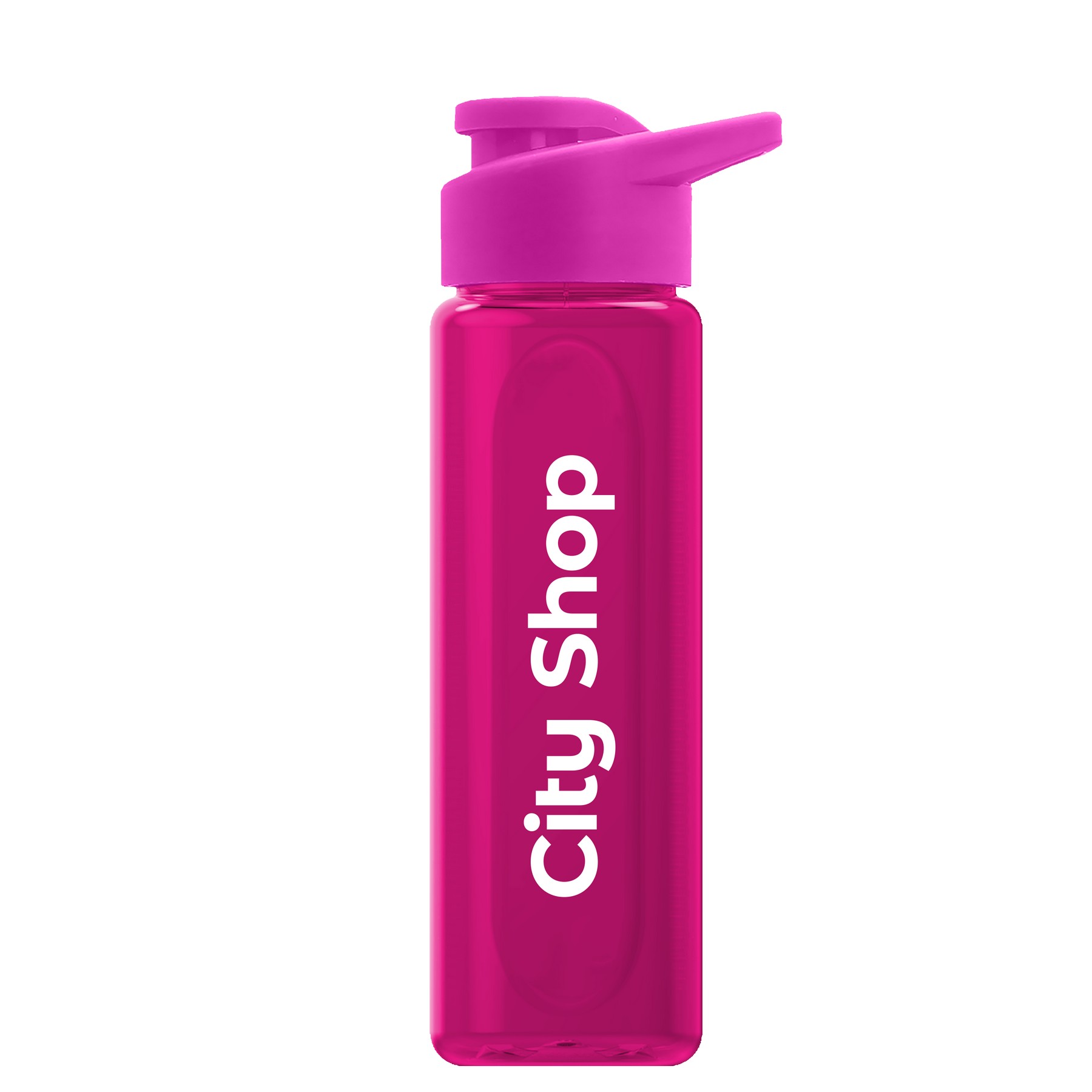 Garyline® Boss Embossed RPET Bottle with Drink-Thru Lid - 26 oz. 2