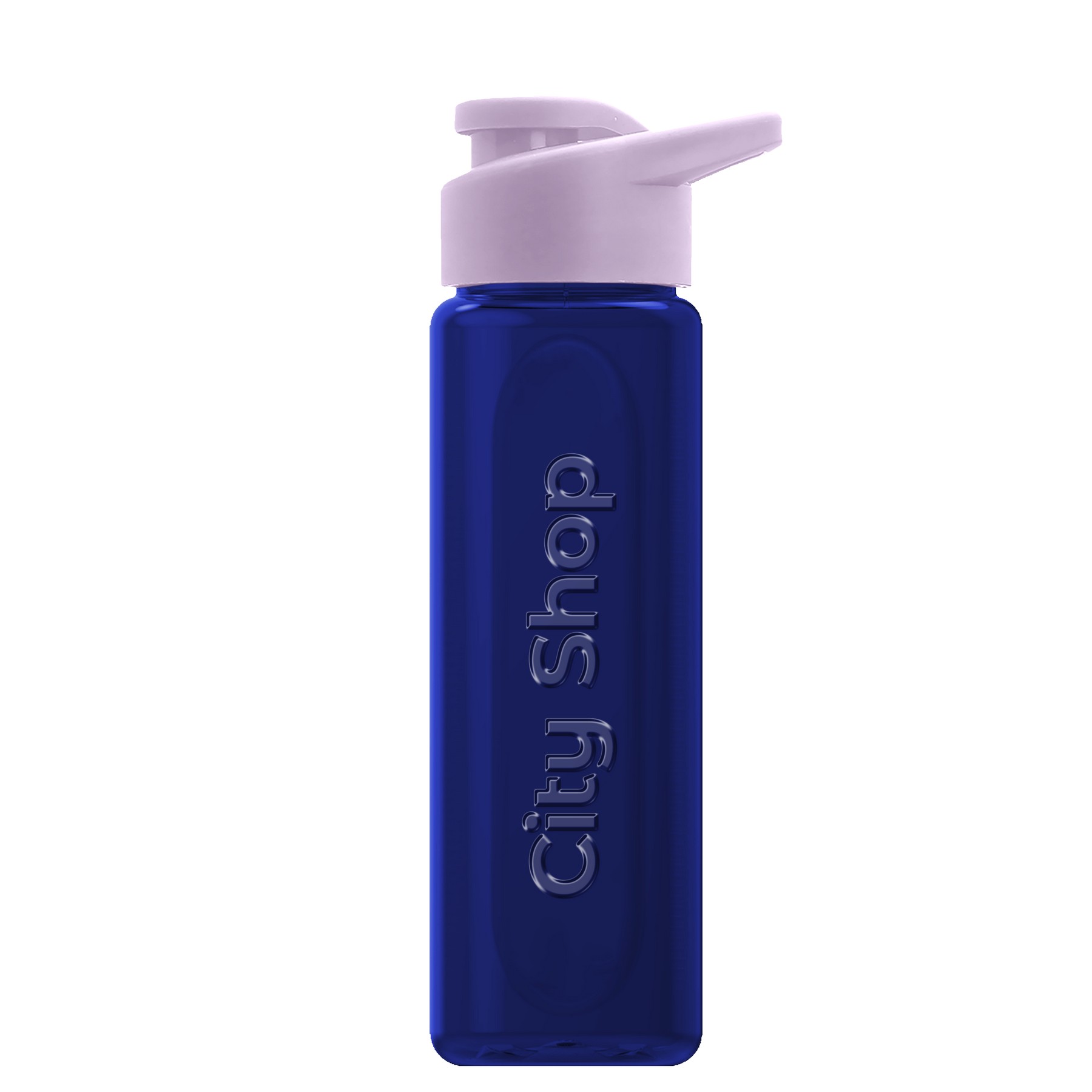 Garyline® Boss Embossed RPET Bottle with Drink-Thru Lid - 26 oz. 2