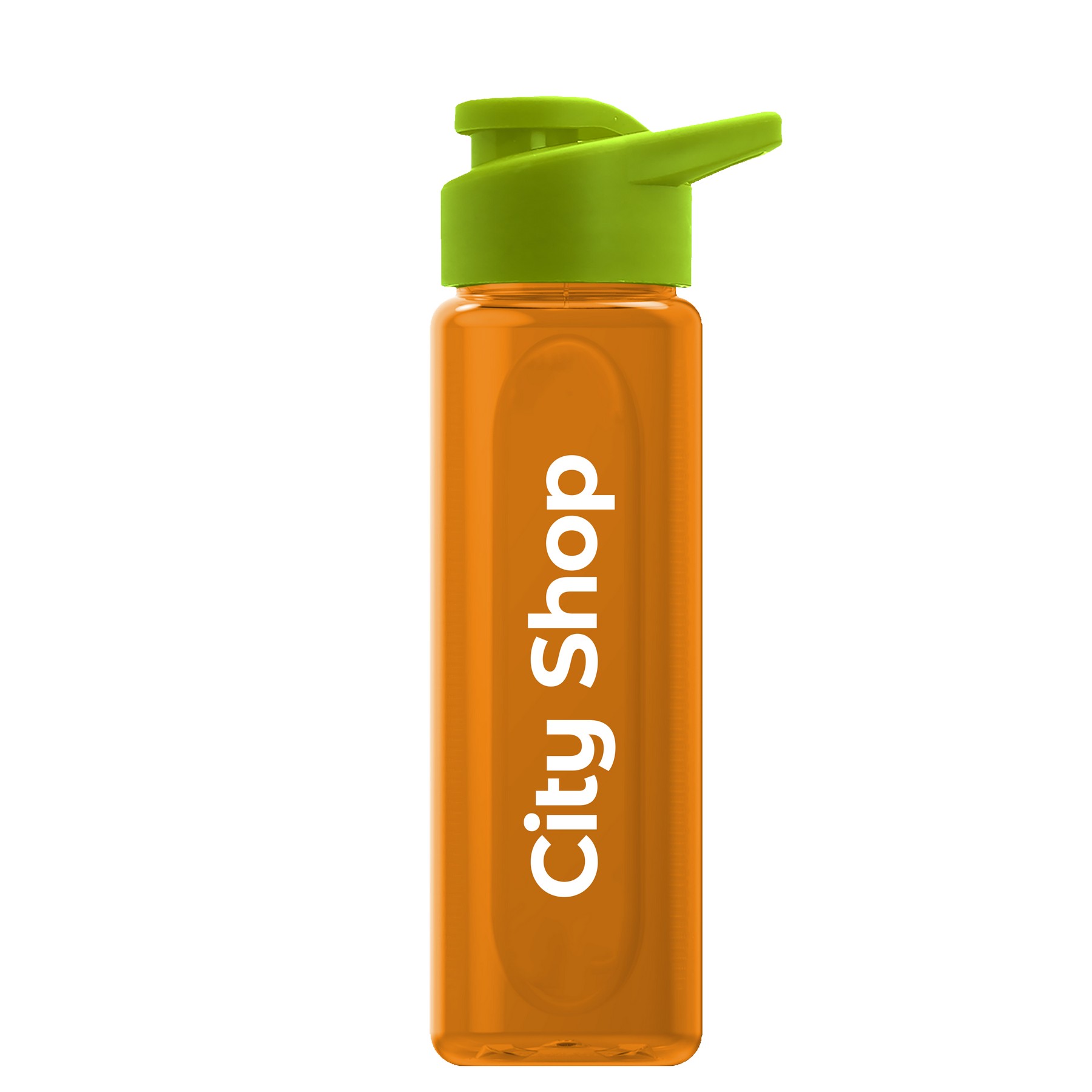 Garyline® Boss Embossed RPET Bottle with Drink-Thru Lid - 26 oz. 2