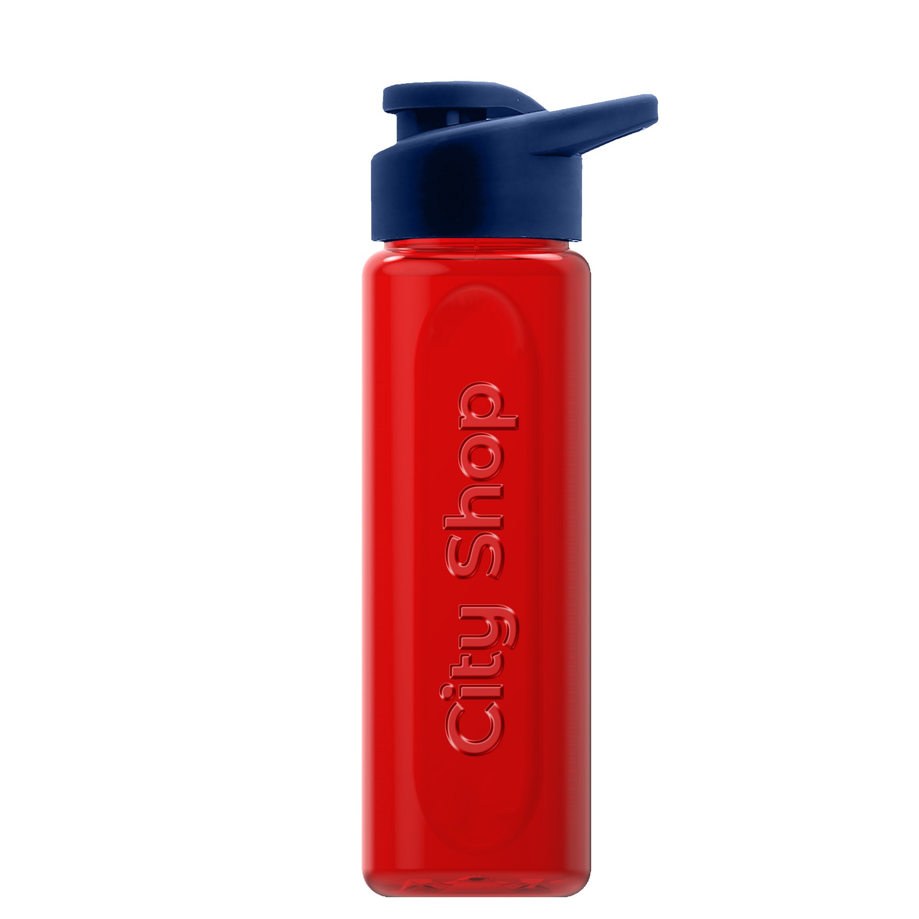 Garyline® Boss Embossed RPET Bottle with Drink-Thru Lid - 26 oz. 2