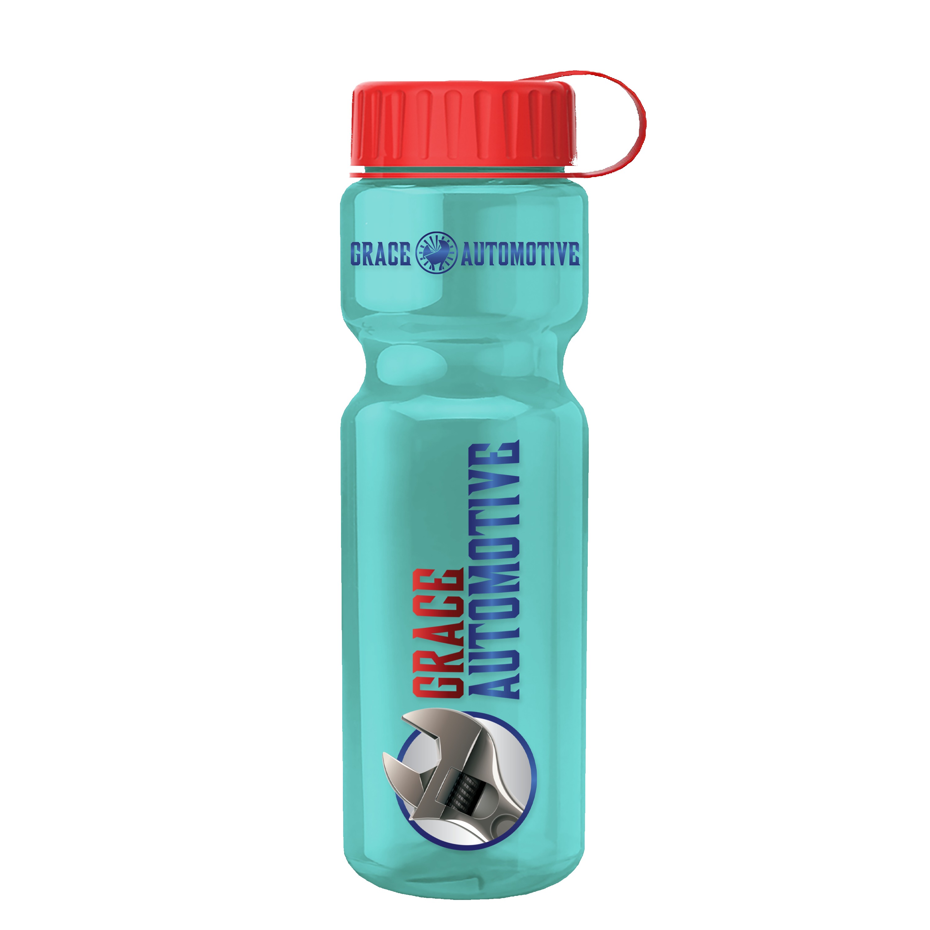 Garyline® Champ Recycled Bottle with Tethered Lid - 28 oz. 2