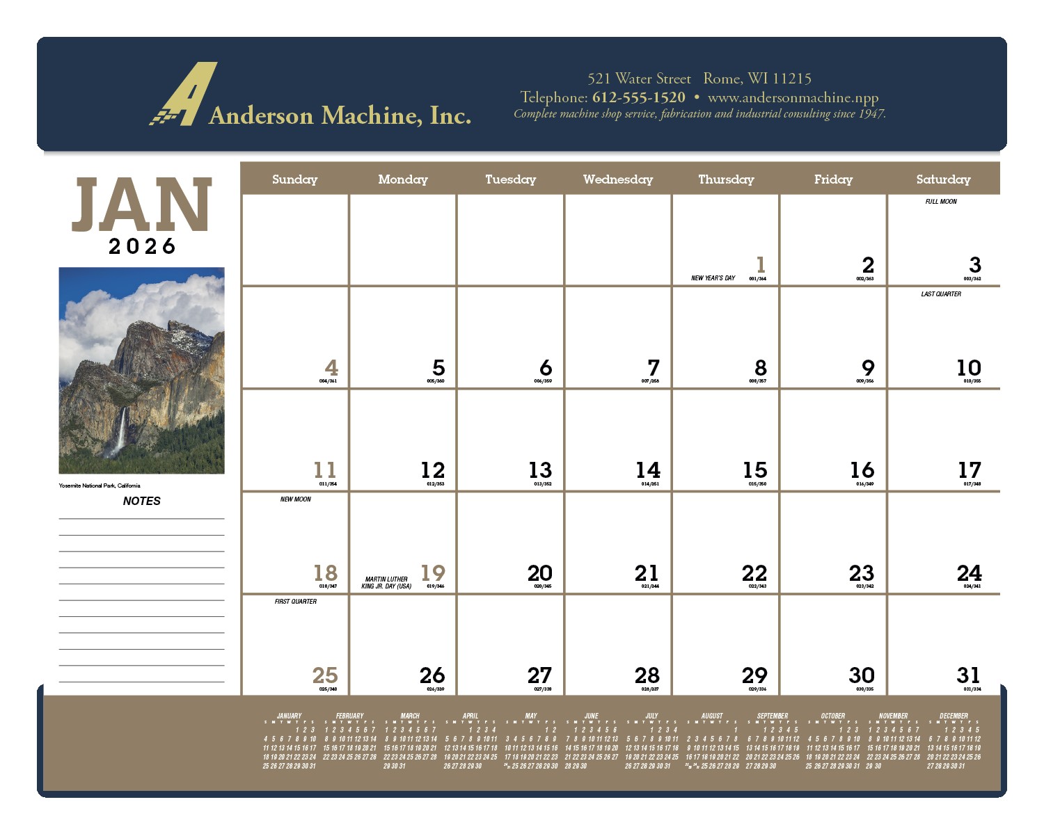 Triumph® Calendars Scenic Desk Pad 2
