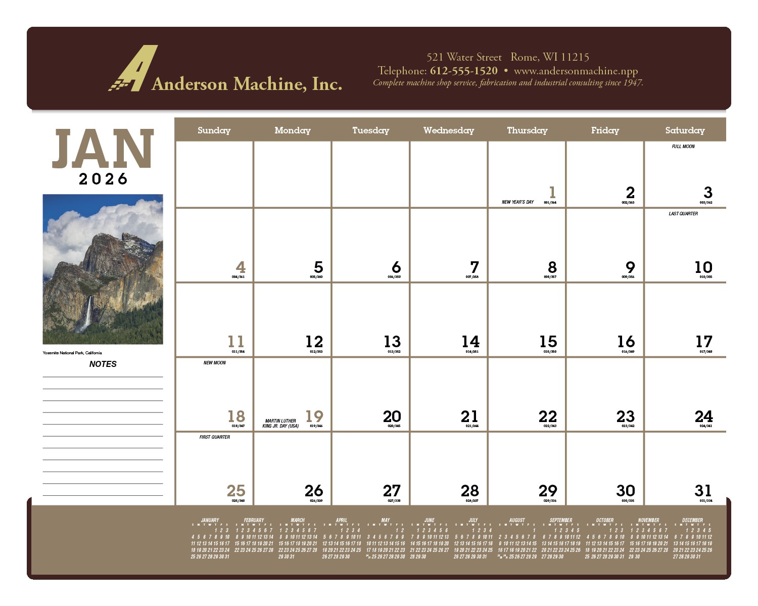 Triumph® Calendars Scenic Desk Pad 2