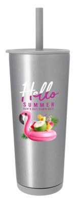 Astrid Recycled Stainless Steel Vacuum Tumbler - 24 oz. - 46474 Matte Metallic Silver with Imprint Astrid Recycled Stainless Steel Vacuum Tumbler - 24 oz. - 46474 Matte Metallic Silver with Imprint
