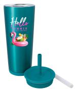 Astrid Recycled Stainless Steel Vacuum Tumbler - 24 oz. - 46474 Matte Metallic Teal with Imprint Astrid Recycled Stainless Steel Vacuum Tumbler - 24 oz. - 46474 Matte Metallic Teal with Imprint