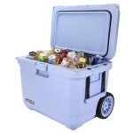 Coleman® Pro Series 55-Quart Wheeled Hard Cooler - 26357 desert sand angled image Coleman® Pro Series 55-Quart Wheeled Hard Cooler - 26357 desert sand angled image