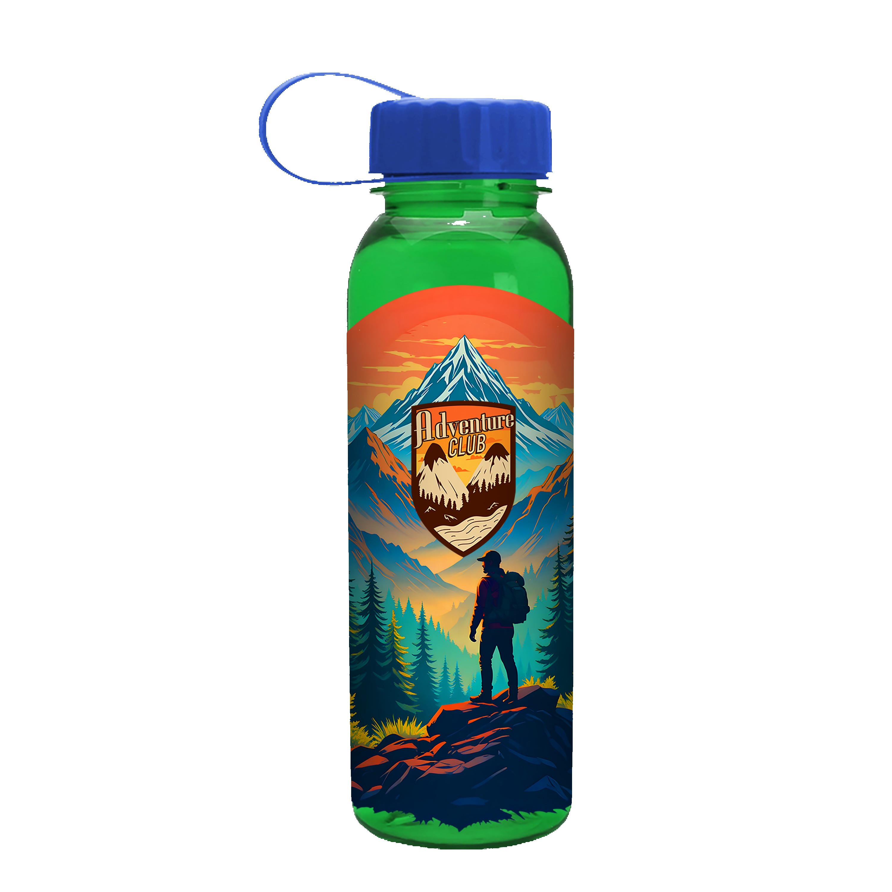 Garyline® Outdoorsman Tritan® Bottle with Tethered Lid - 24 oz. 2
