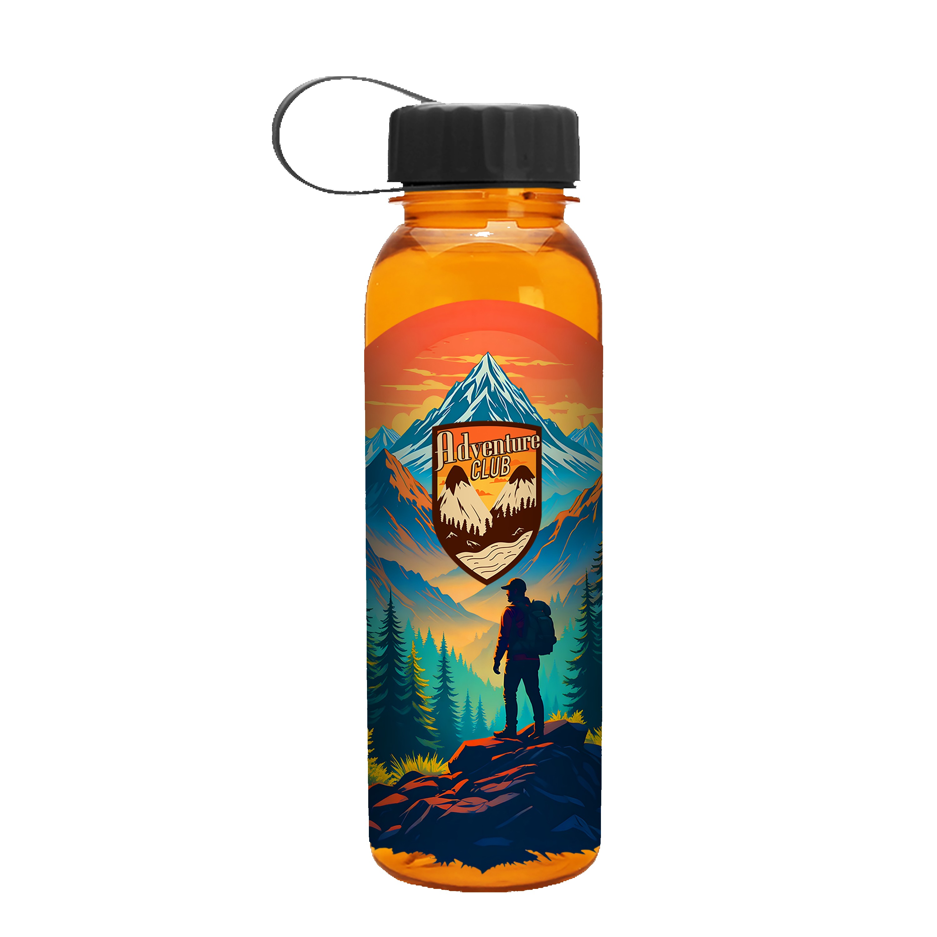 Garyline® Outdoorsman Tritan® Bottle with Tethered Lid - 24 oz. 2
