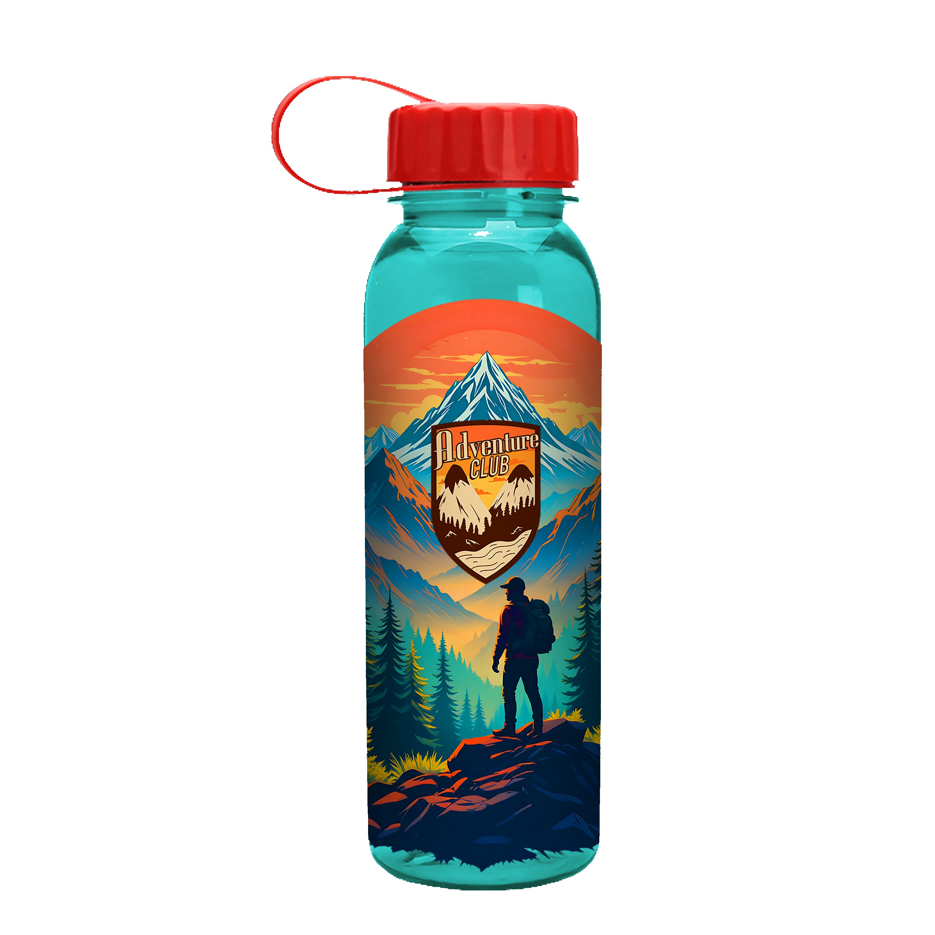 Garyline® Outdoorsman Tritan® Bottle with Tethered Lid - 24 oz. 2