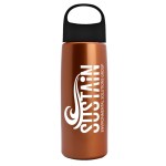 26 Oz. Metalike Flair Bottle w/Oval Crest Lid - Copper 26 Oz. Metalike Flair Bottle w/Oval Crest Lid - Copper