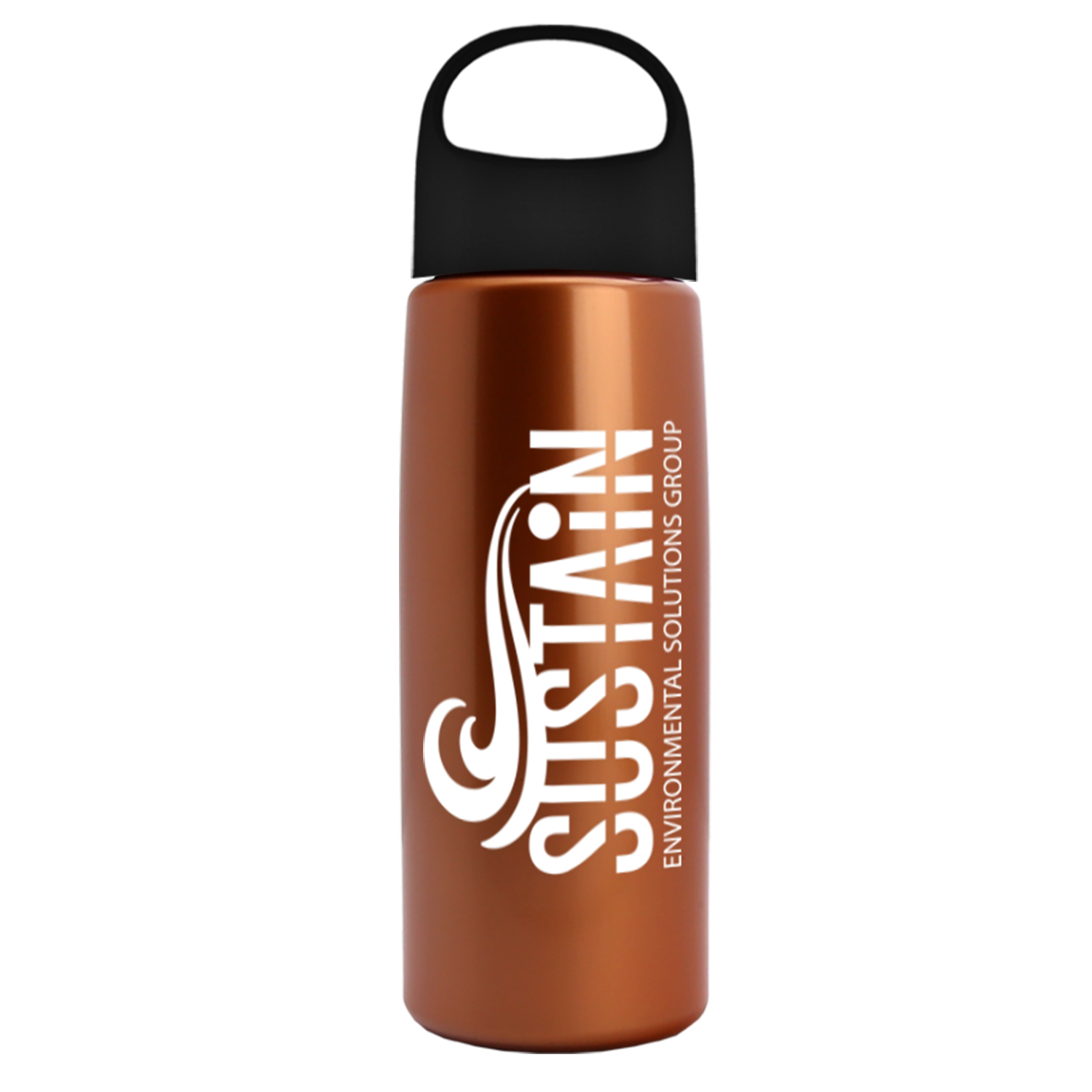 26 Oz. Metalike Flair Bottle w/Oval Crest Lid 1