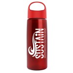26 Oz. Metalike Flair Bottle w/Oval Crest Lid - Red 26 Oz. Metalike Flair Bottle w/Oval Crest Lid - Red