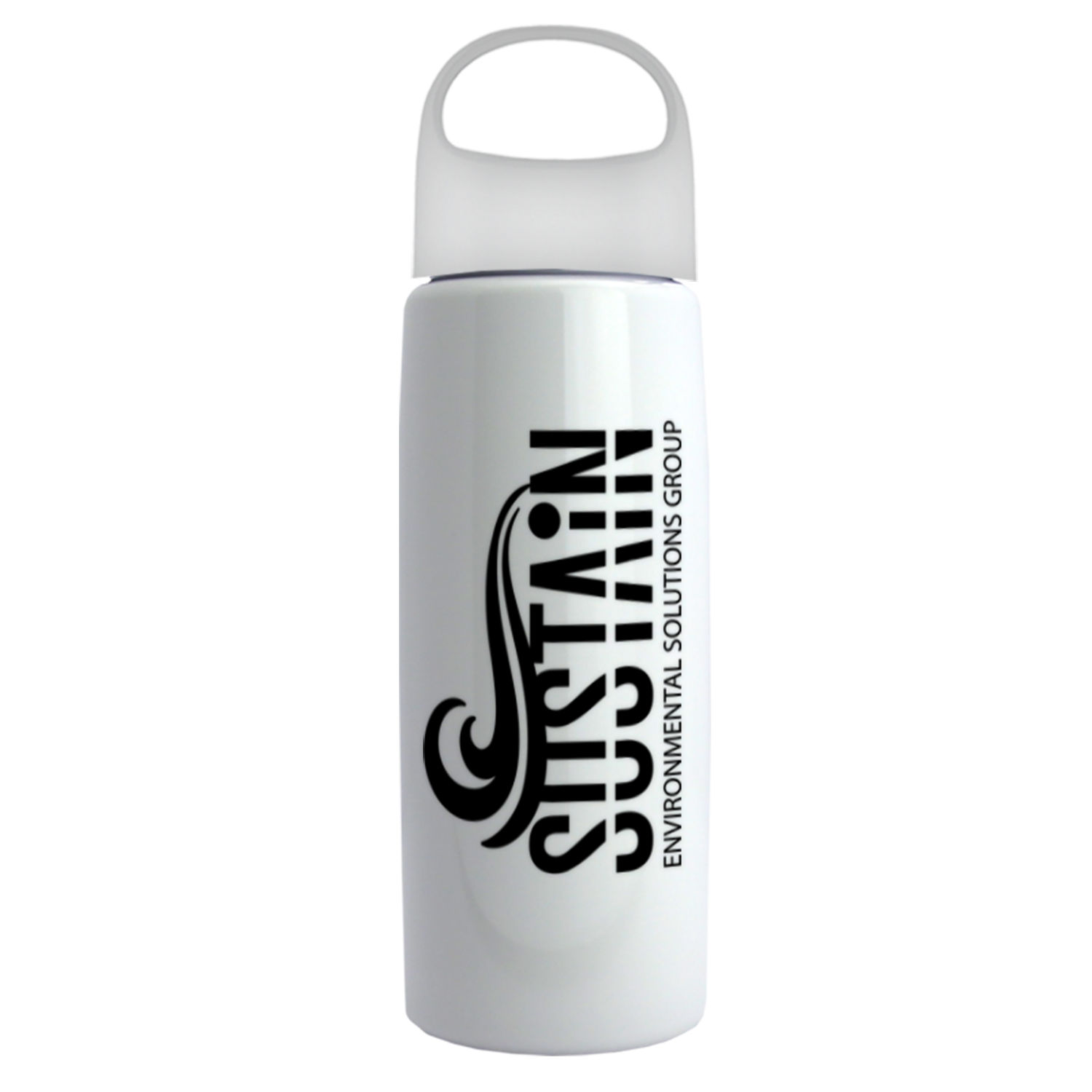 26 Oz. Metalike Flair Bottle w/Oval Crest Lid 1