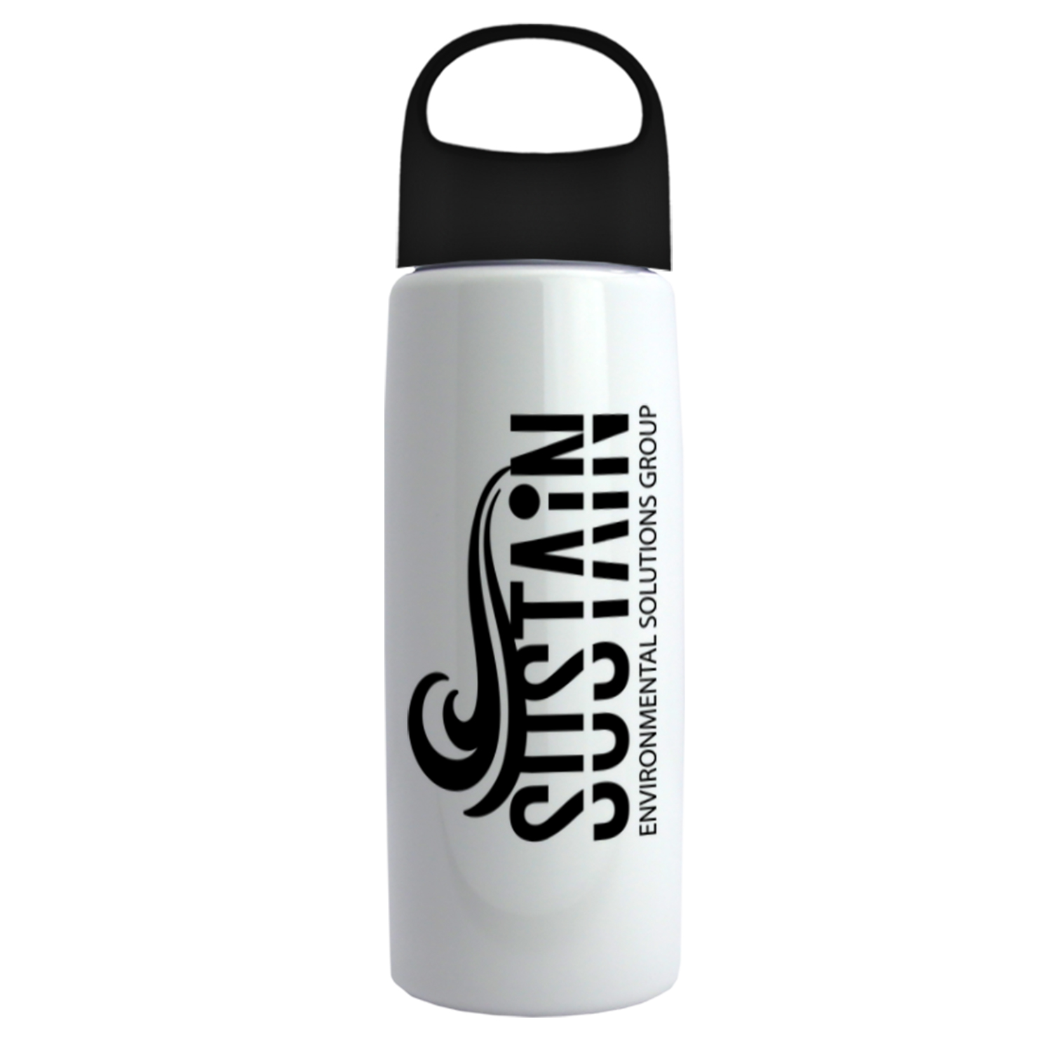 26 Oz. Metalike Flair Bottle w/Oval Crest Lid 1