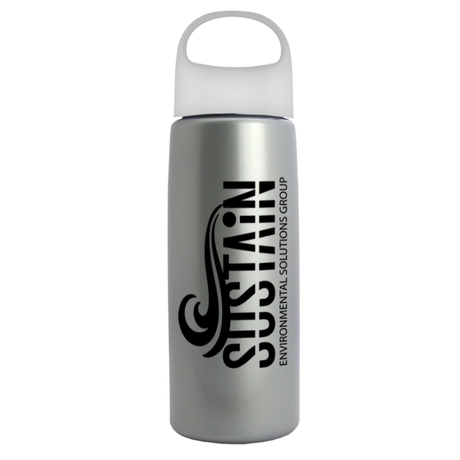 26 Oz. Metalike Flair Bottle w/Oval Crest Lid 1