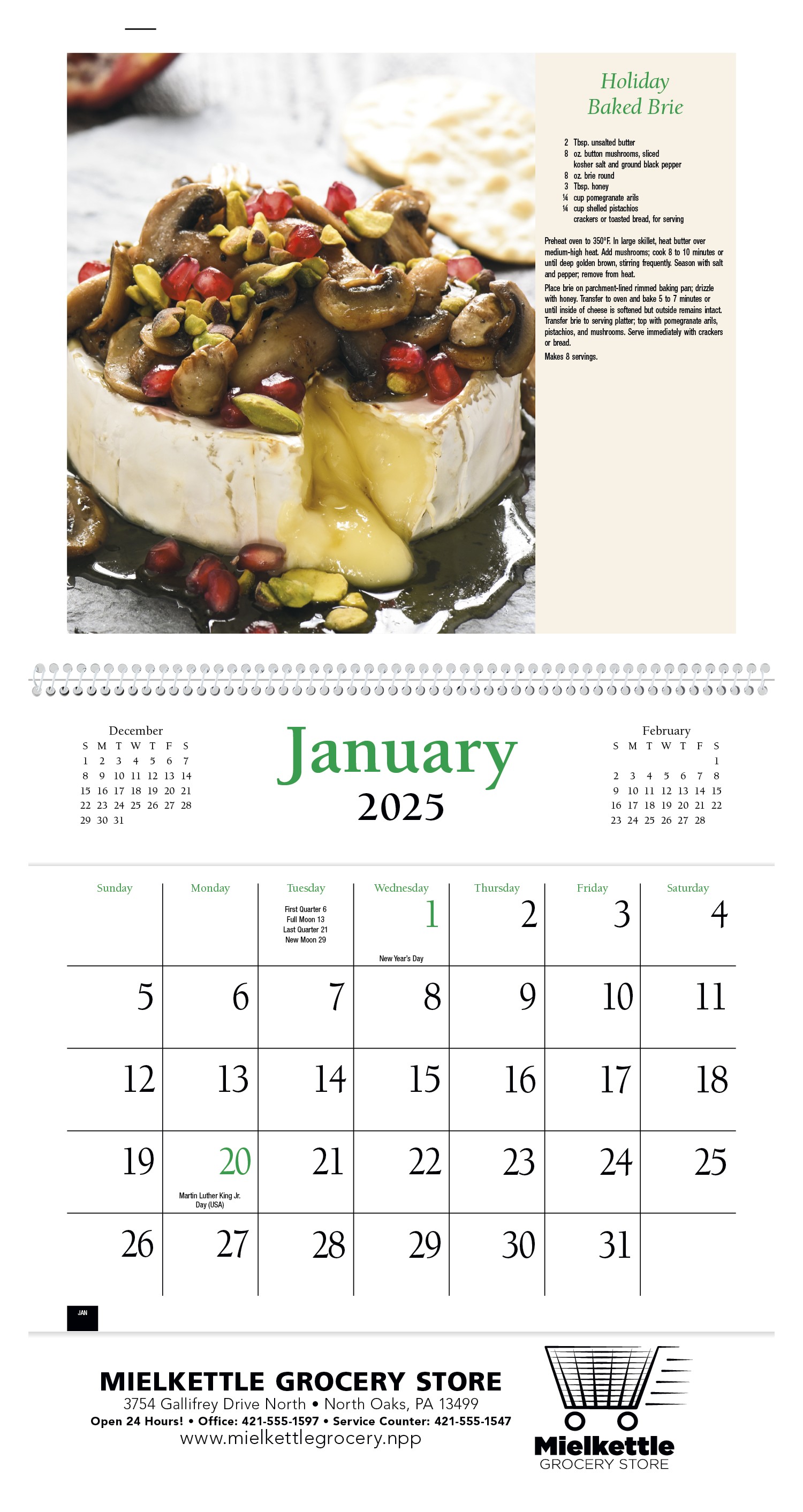 HotLine® Products Recipe Pocket Calendar 2