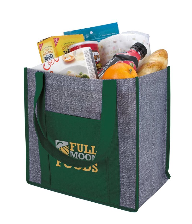 Good Value™ Laminated Heathered Non-Woven Grocery Tote 2 Good Value™ Laminated Heathered Non-Woven Grocery Tote 2