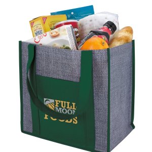Good Value™ Laminated Heathered Non-Woven Grocery Tote 2 Good Value™ Laminated Heathered Non-Woven Grocery Tote 2
