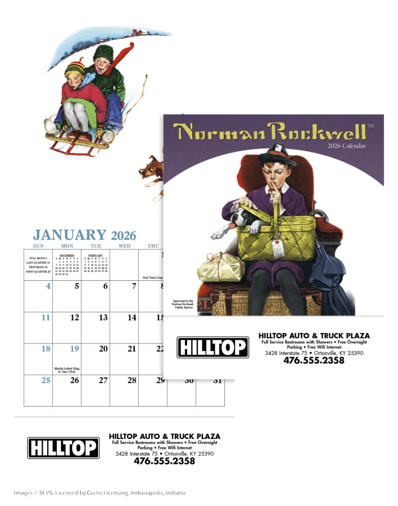 HotLine® Products Norman Rockwell Mini Calendar 2 HotLine® Products Norman Rockwell Mini Calendar 2