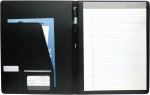 Good Value™ Executive Crescent Padfolio - CRESTEX Black Inside image Good Value™ Executive Crescent Padfolio - CRESTEX Black Inside image
