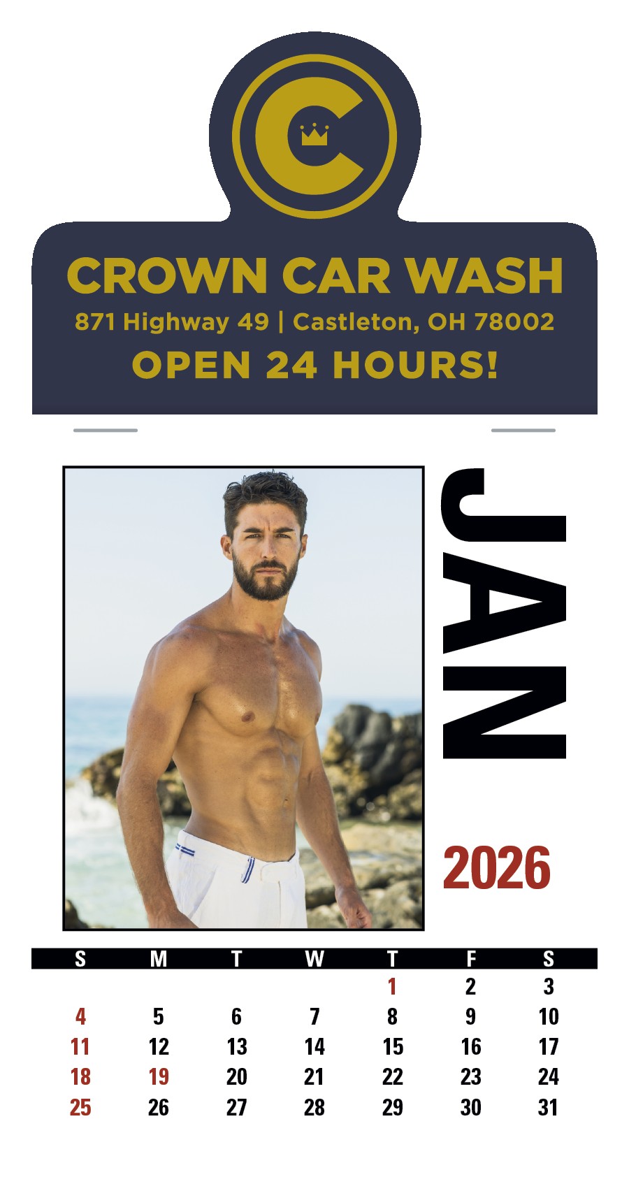 Triumph® Calendars Press-N-Stick Male Call Calendar 2