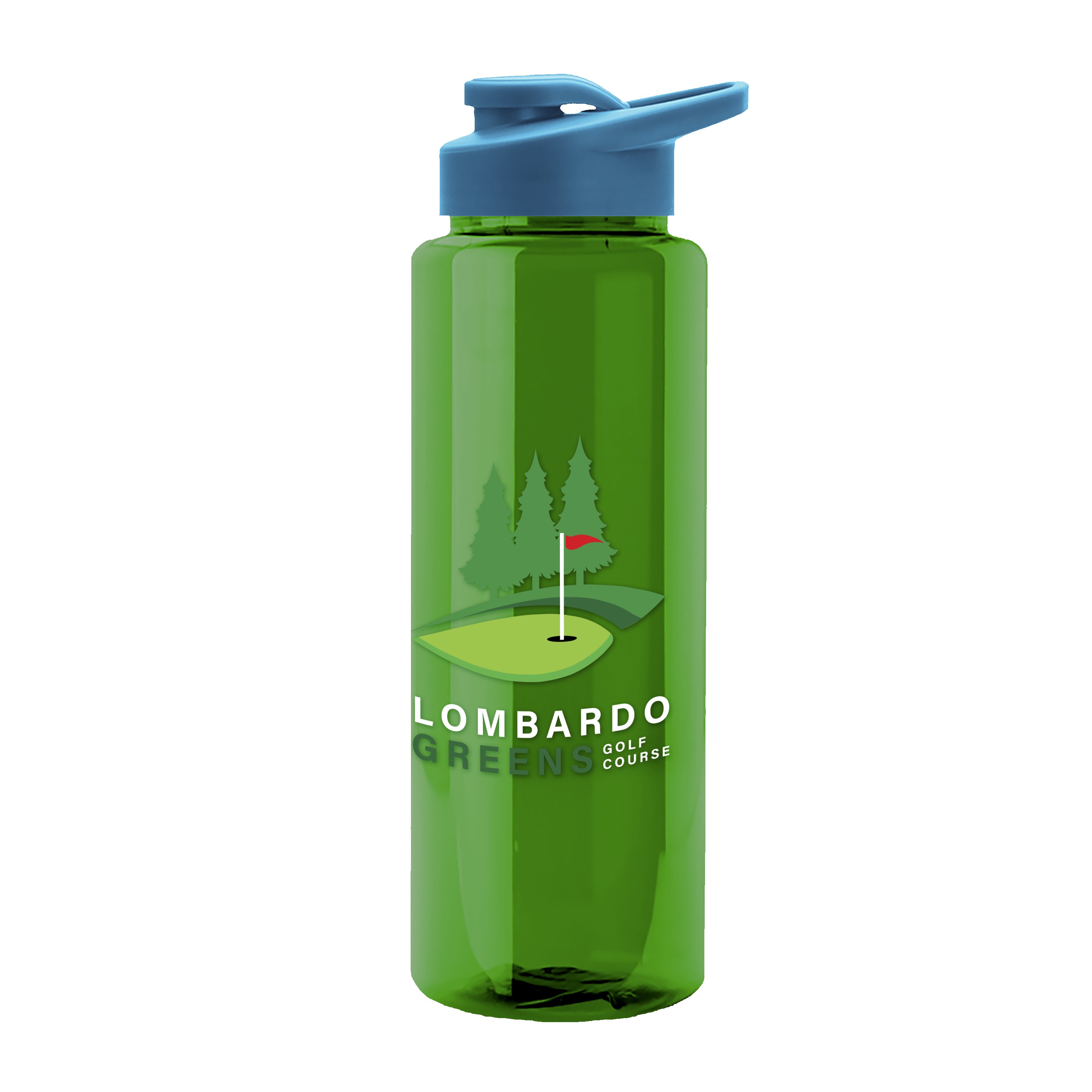 Garyline® Slim Fit RPET Bottle with Drink-Thru Lid - 32 oz. 2
