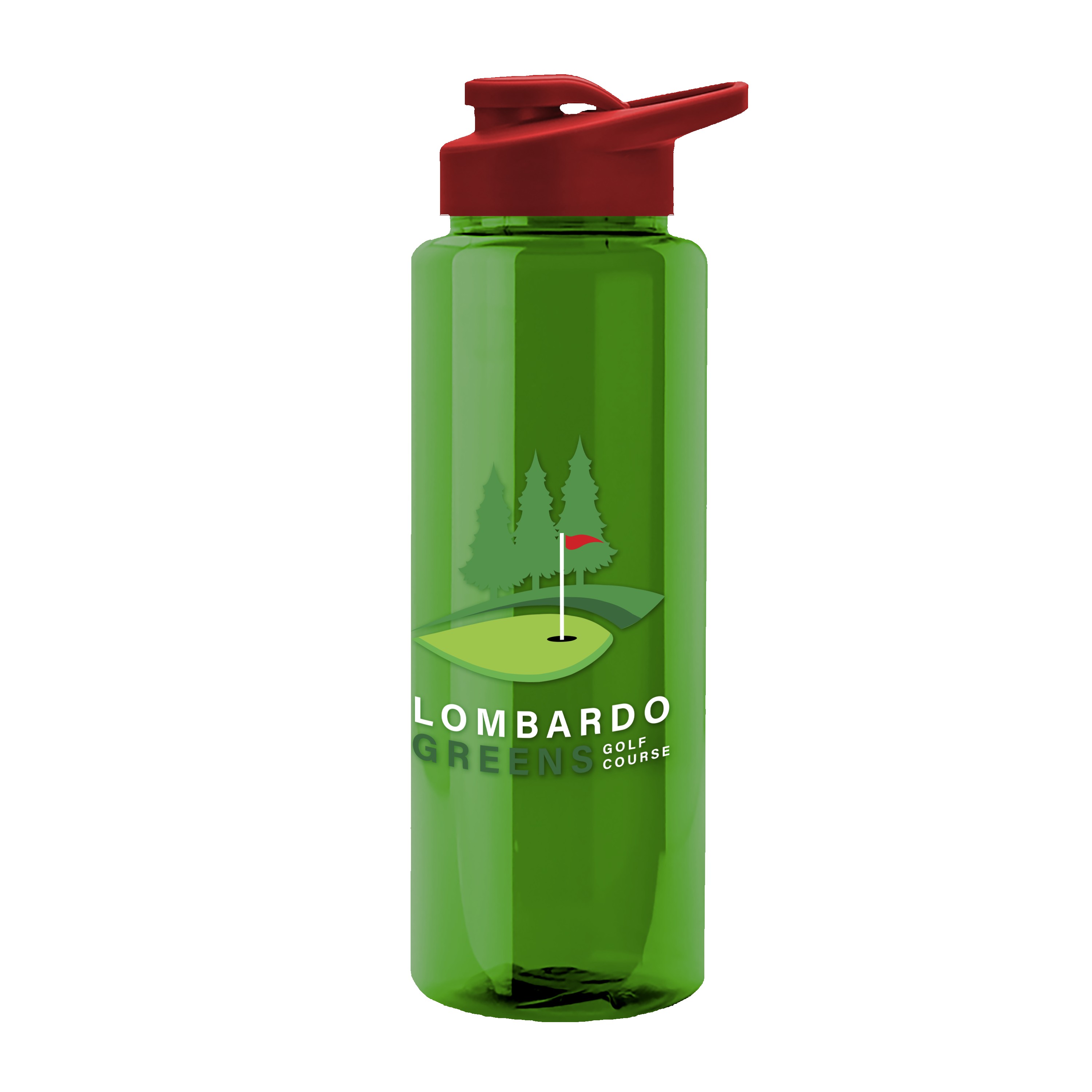 Garyline® Slim Fit RPET Bottle with Drink-Thru Lid - 32 oz. 2