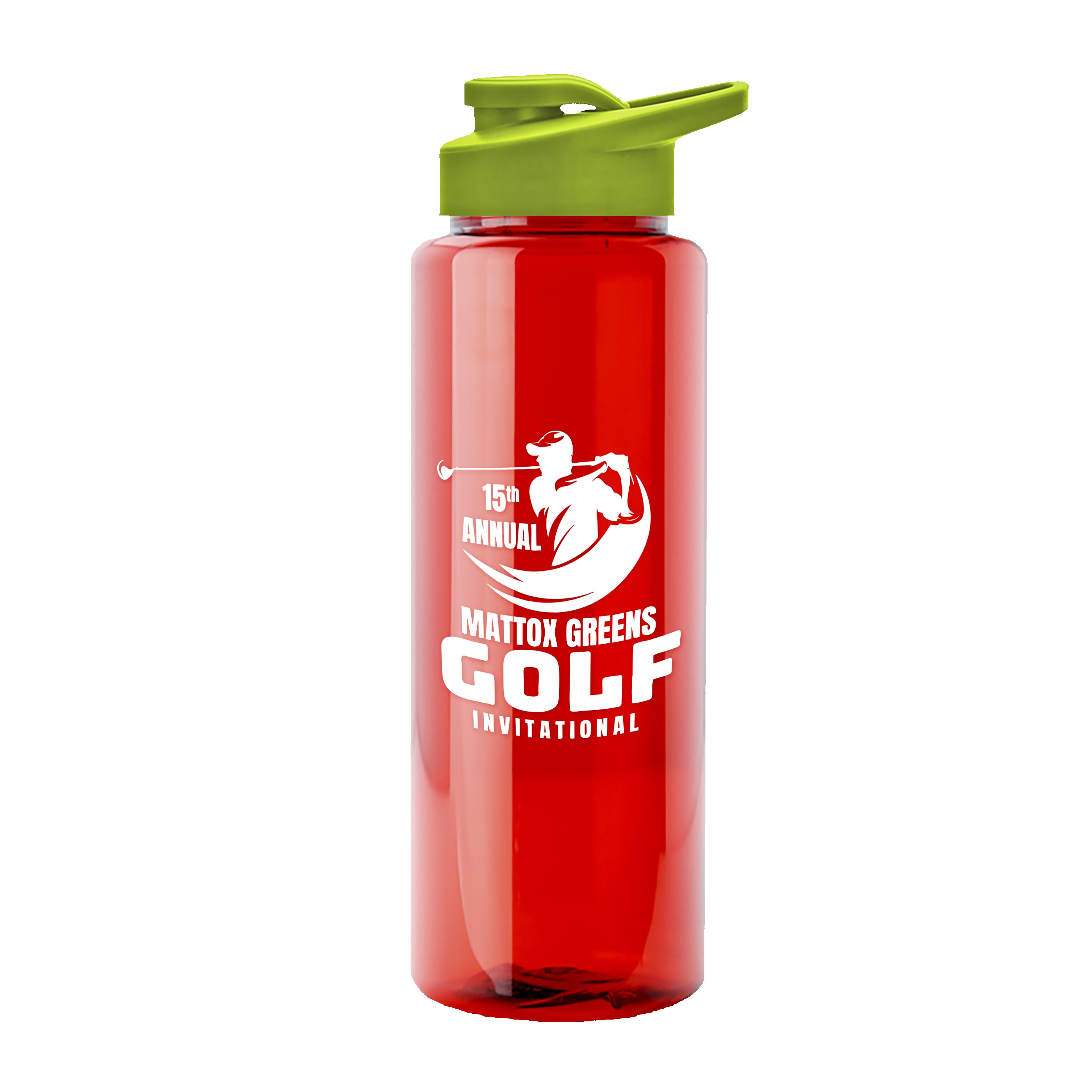 Garyline® Slim Fit RPET Bottle with Drink-Thru Lid - 32 oz. 2