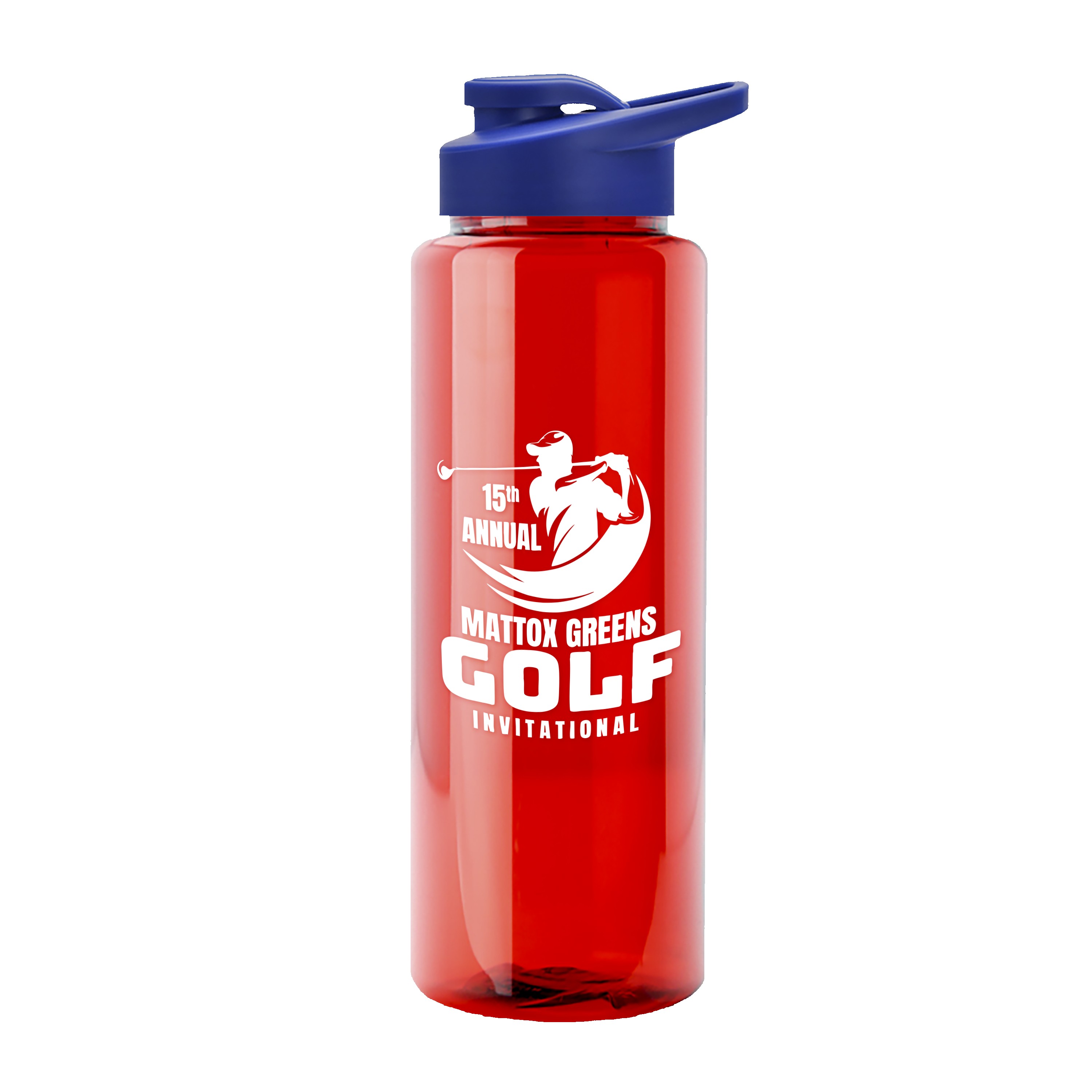 Garyline® Slim Fit RPET Bottle with Drink-Thru Lid - 32 oz. 2